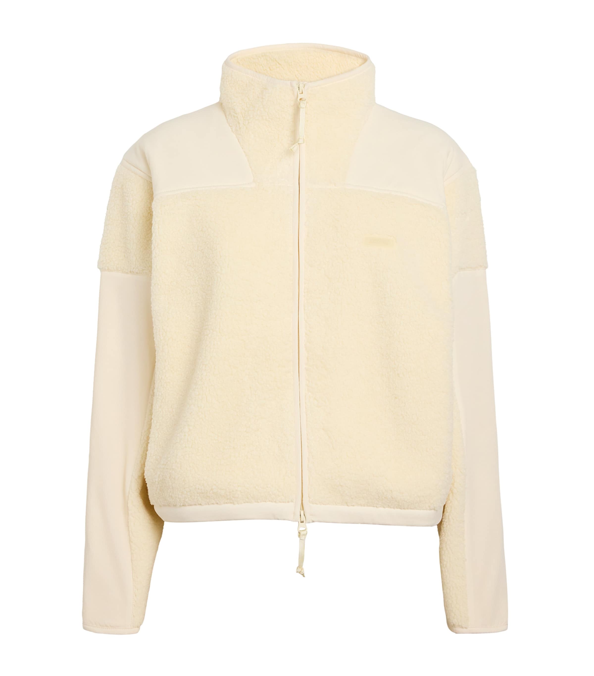Skims Teddy Boxy Zip-up Jacket In White