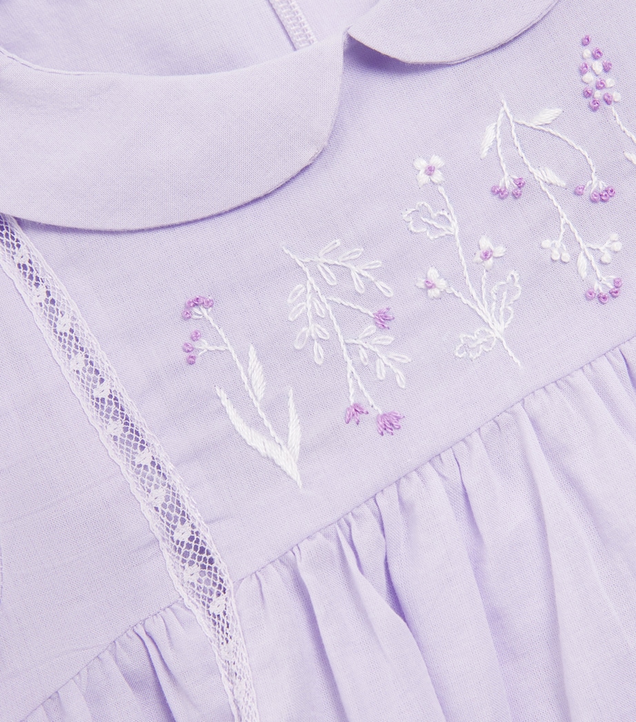 Cotton Embroidered Dress and Bloomers Set (3 Months-4 Years) LILAS Image 4
