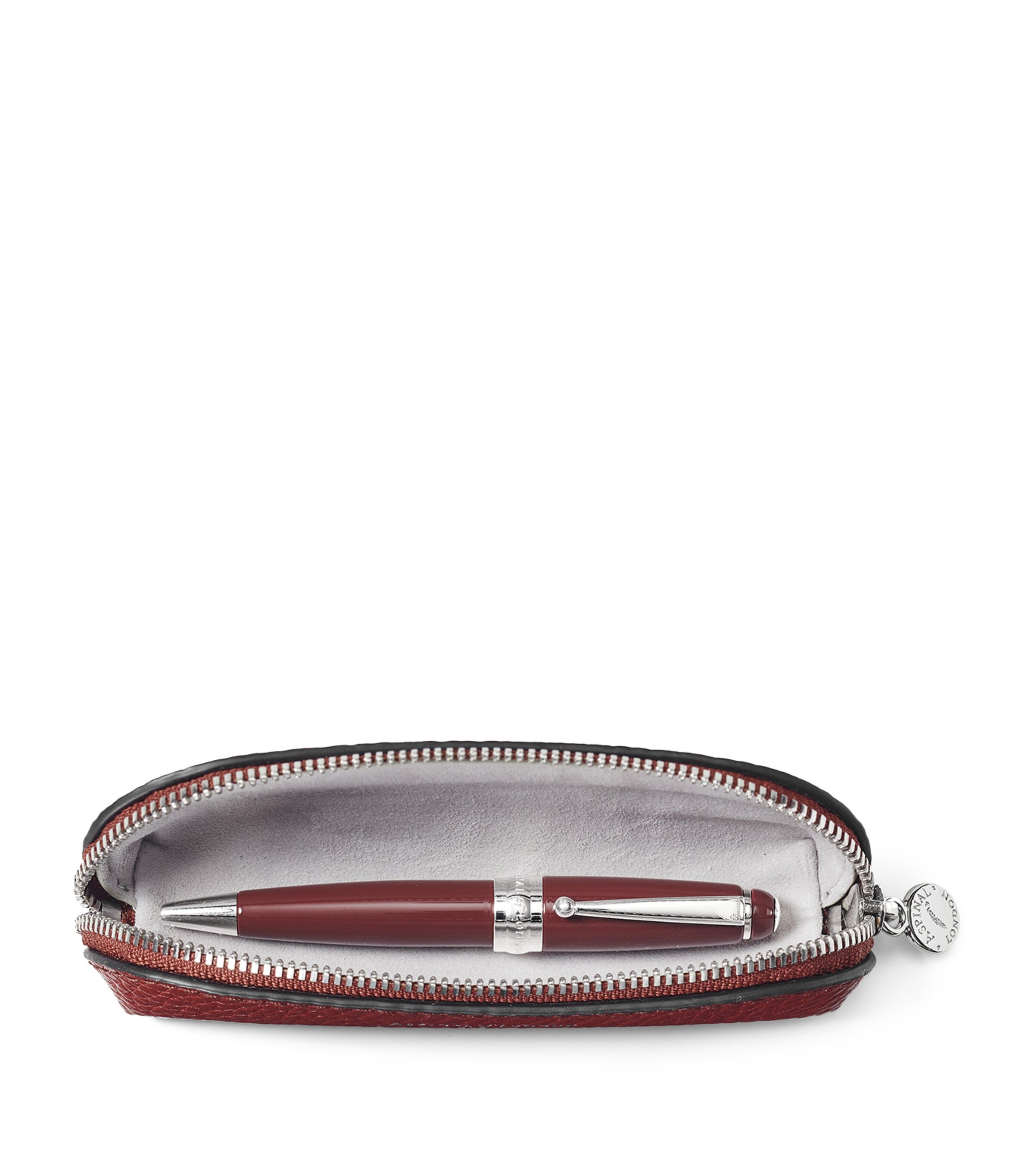 Aspinal Of London Leather Baby Pen Case Merlot Image 2