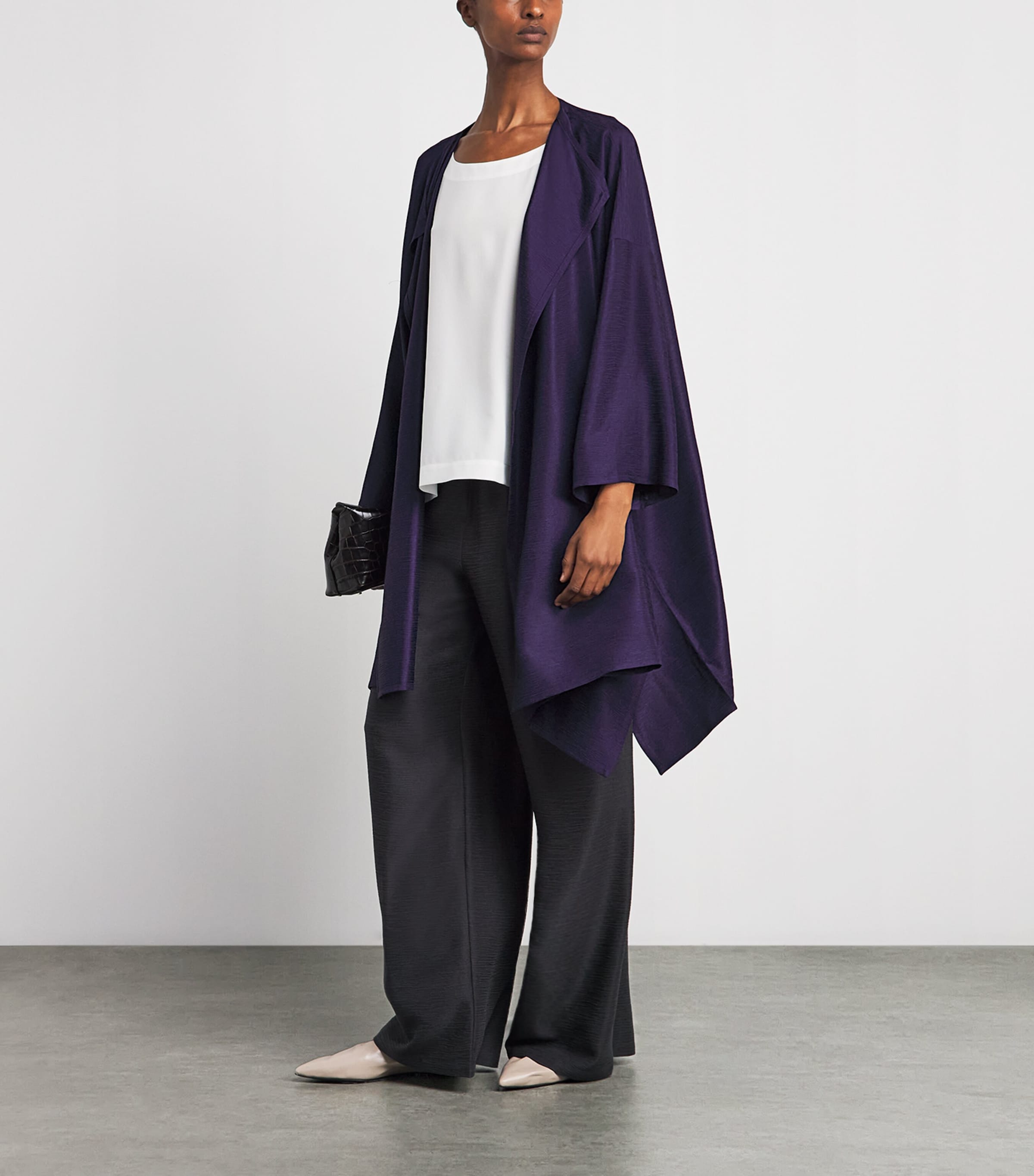 Eskandar Womens Silk Plissé Jacket Tincture Image 2