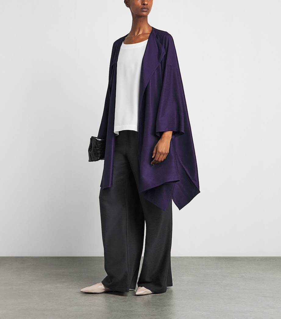Eskandar Womens Silk Plissé Jacket Tincture Image 2