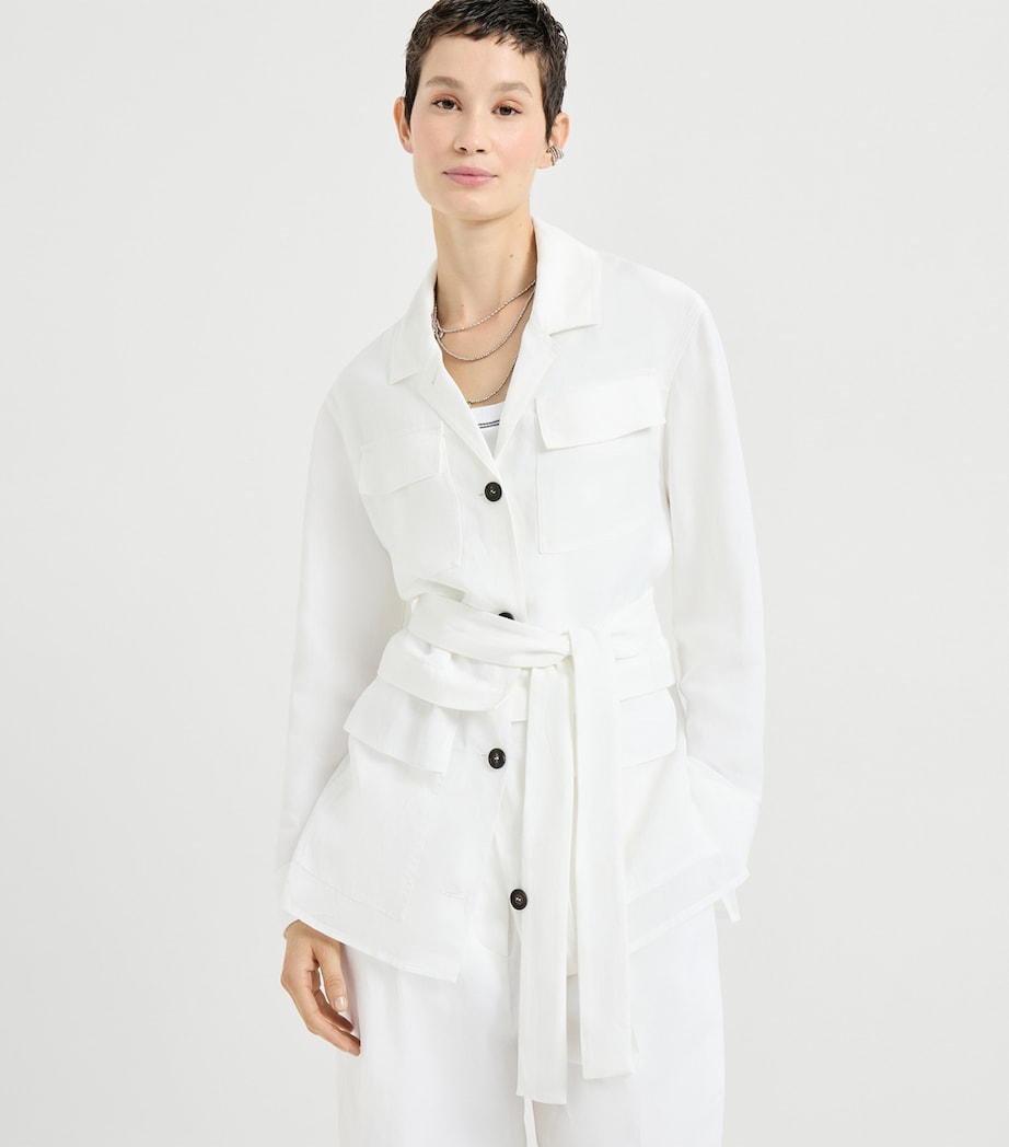 Brunello Cucinelli Womens Twill Safari Blazer Image 3