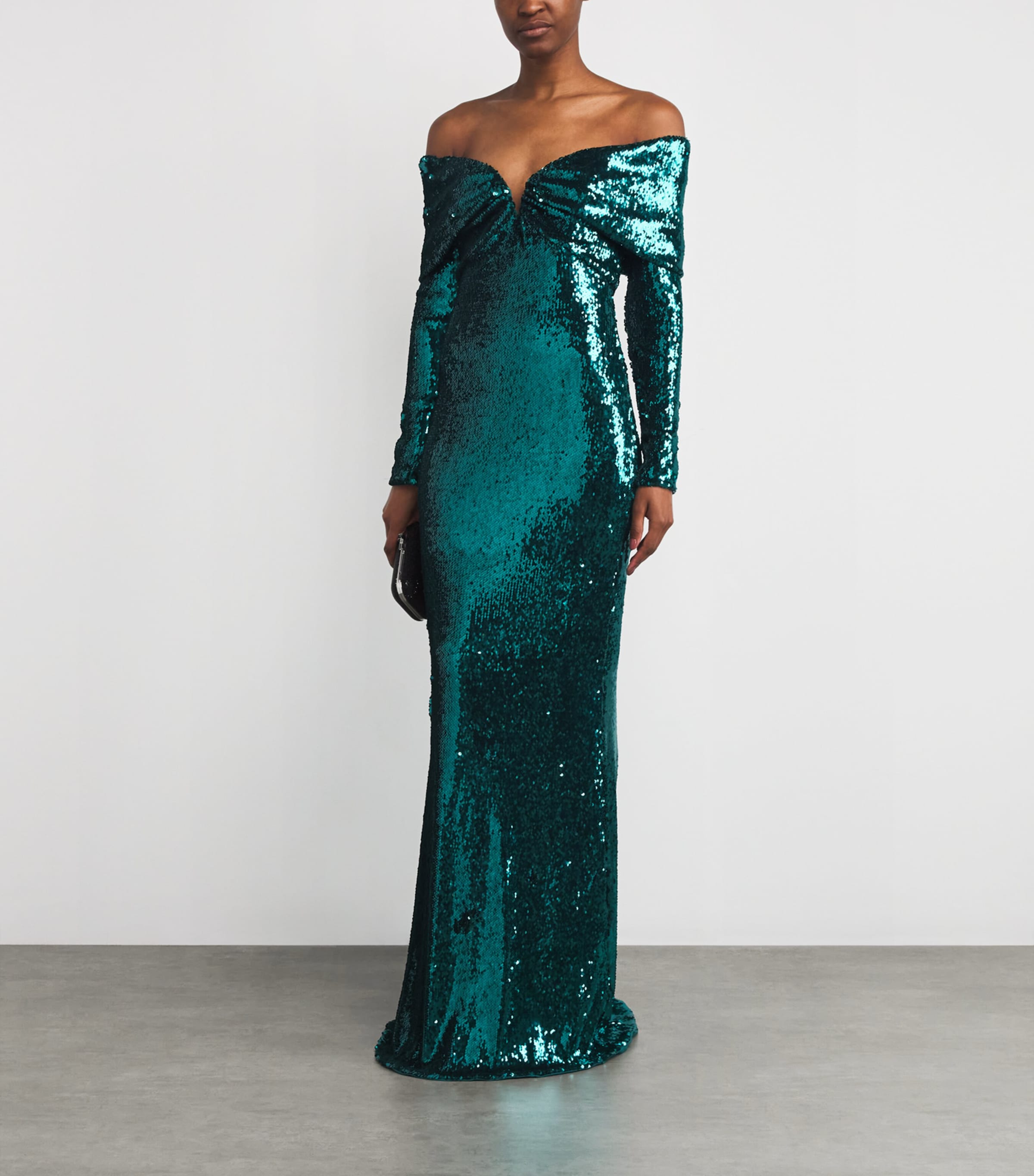 Sequinned Off-The-Shoulder Gown 194916 PACIFIC Image 2
