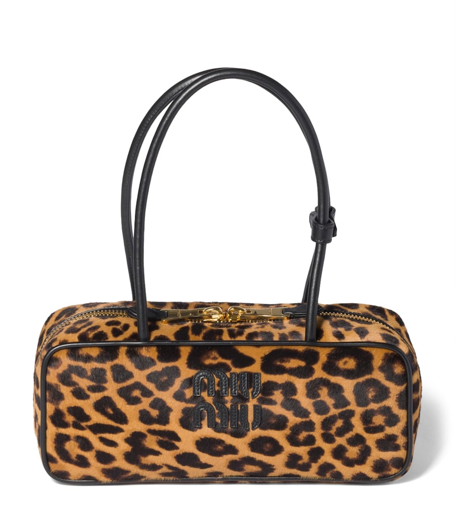 Calf Hair Leopard Beau Top-Handle Bag F0151 Image 1