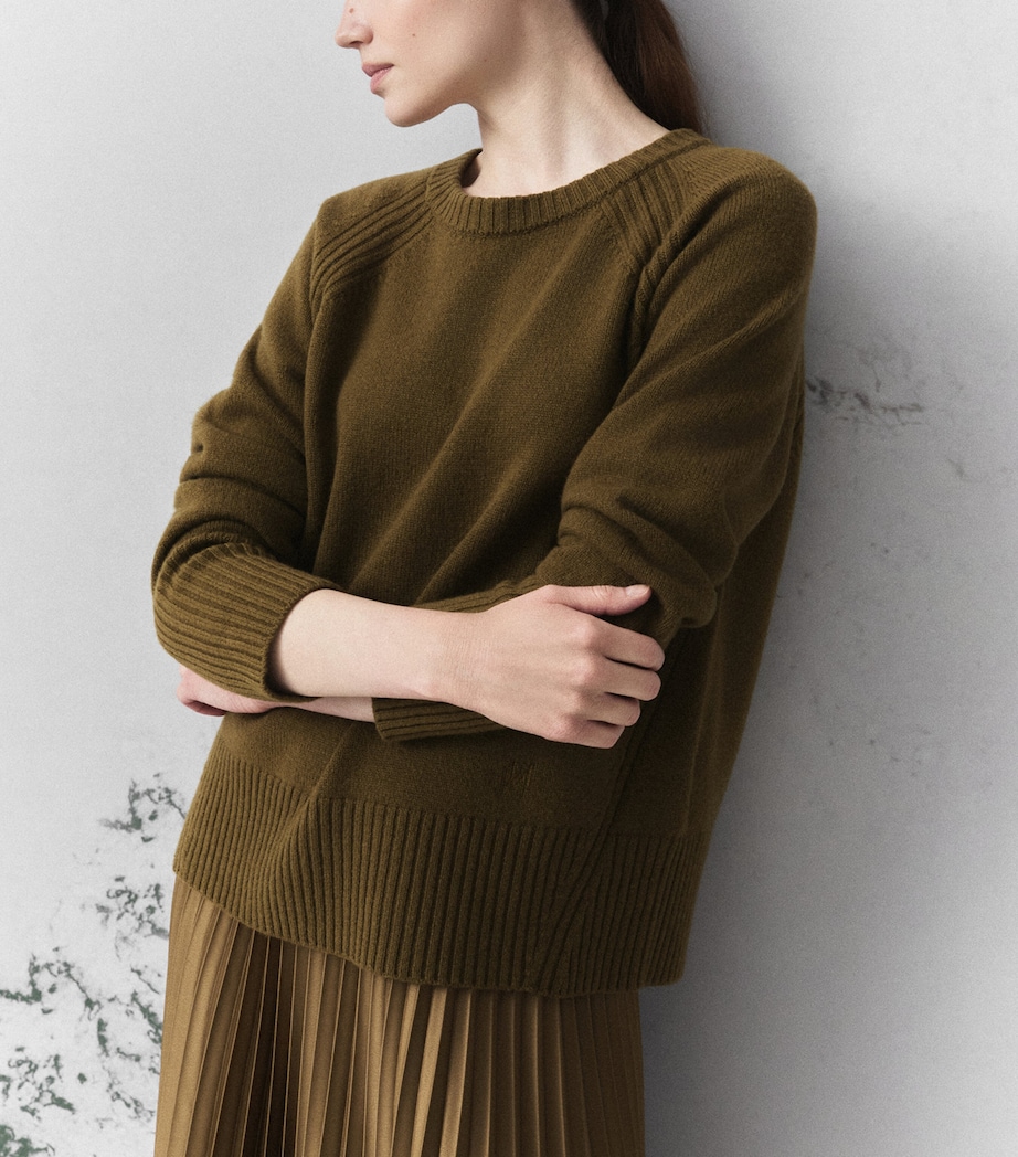 Marella Womens Wool Sweater Oil Green Image 4