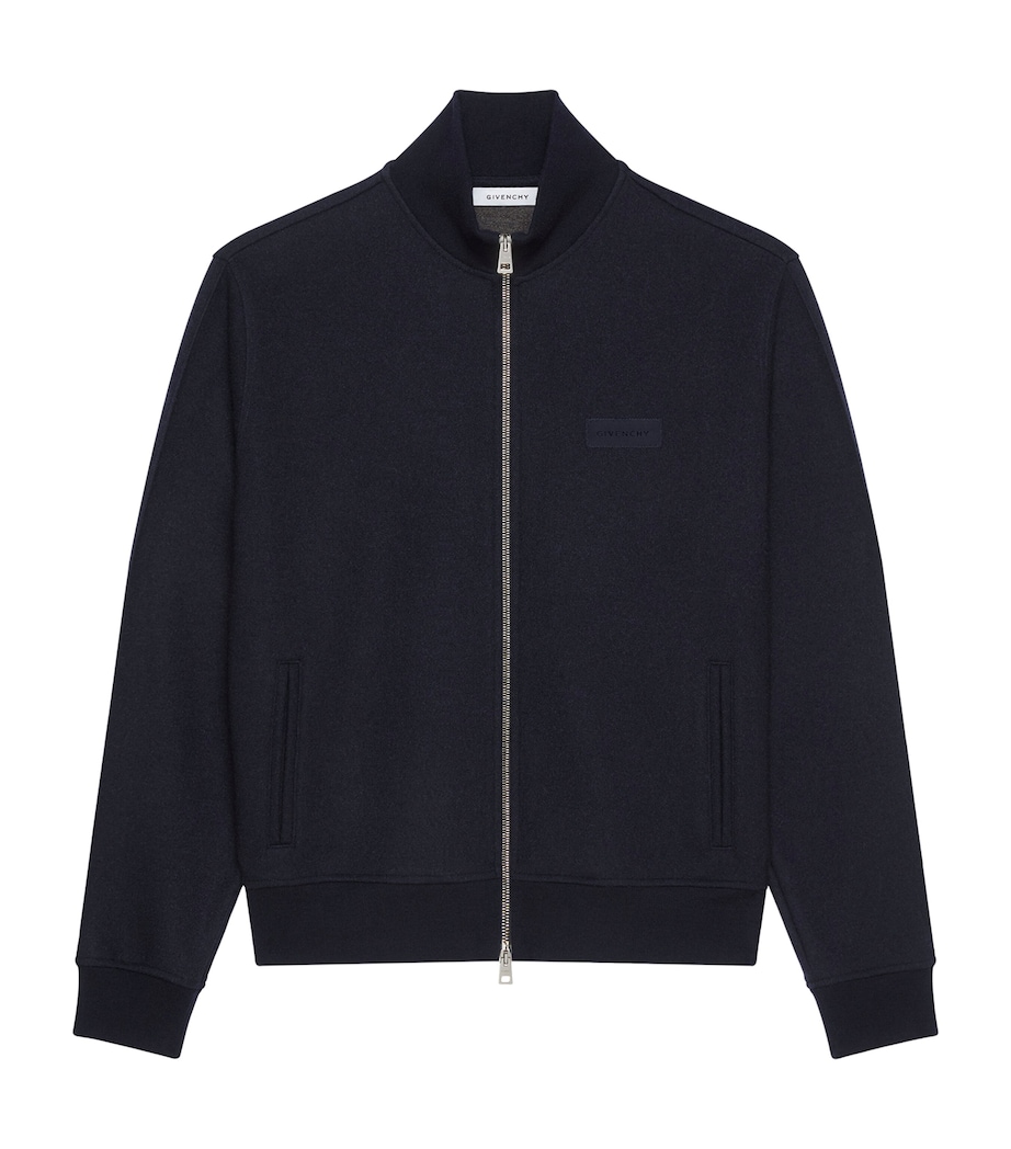 Cotton Zip-Up Track Jacket NAVY Image 1