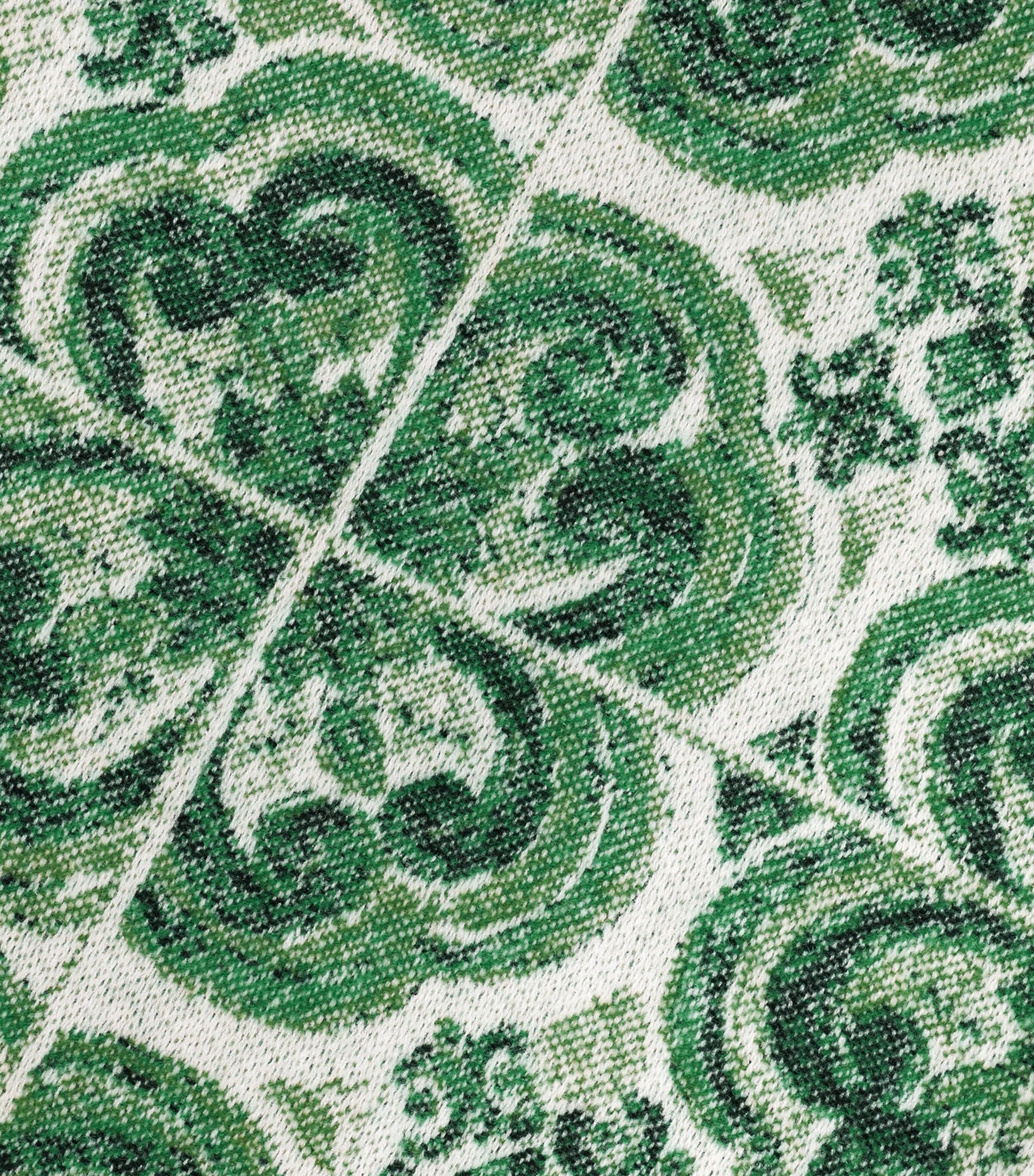 Dolce&Gabbana Casa Cashmere Verde Maiolica Fringe Throw (140cm x 180cm) Verde Maiolica Image 3