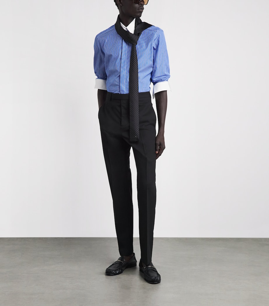 TOM FORD Mens Cotton Stripe Shirt Uwa Image 2