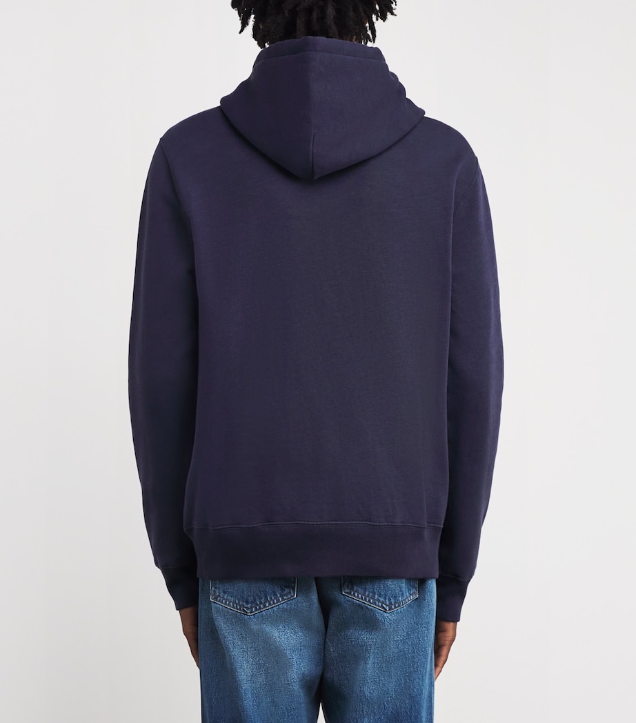 Cotton-Blend Polo Bear Hoodie BLUE Image 4