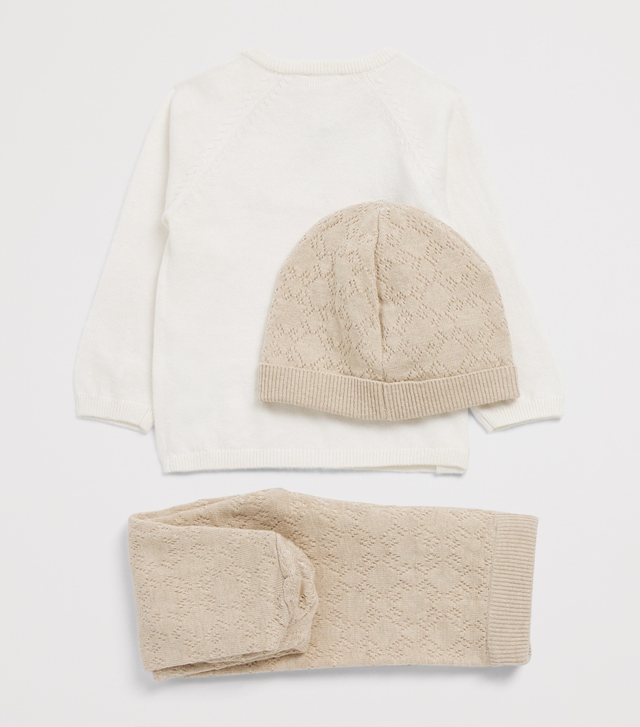 Cotton-Cashmere 3-Piece Set (1-12 Months) OFFWHITE Image 2