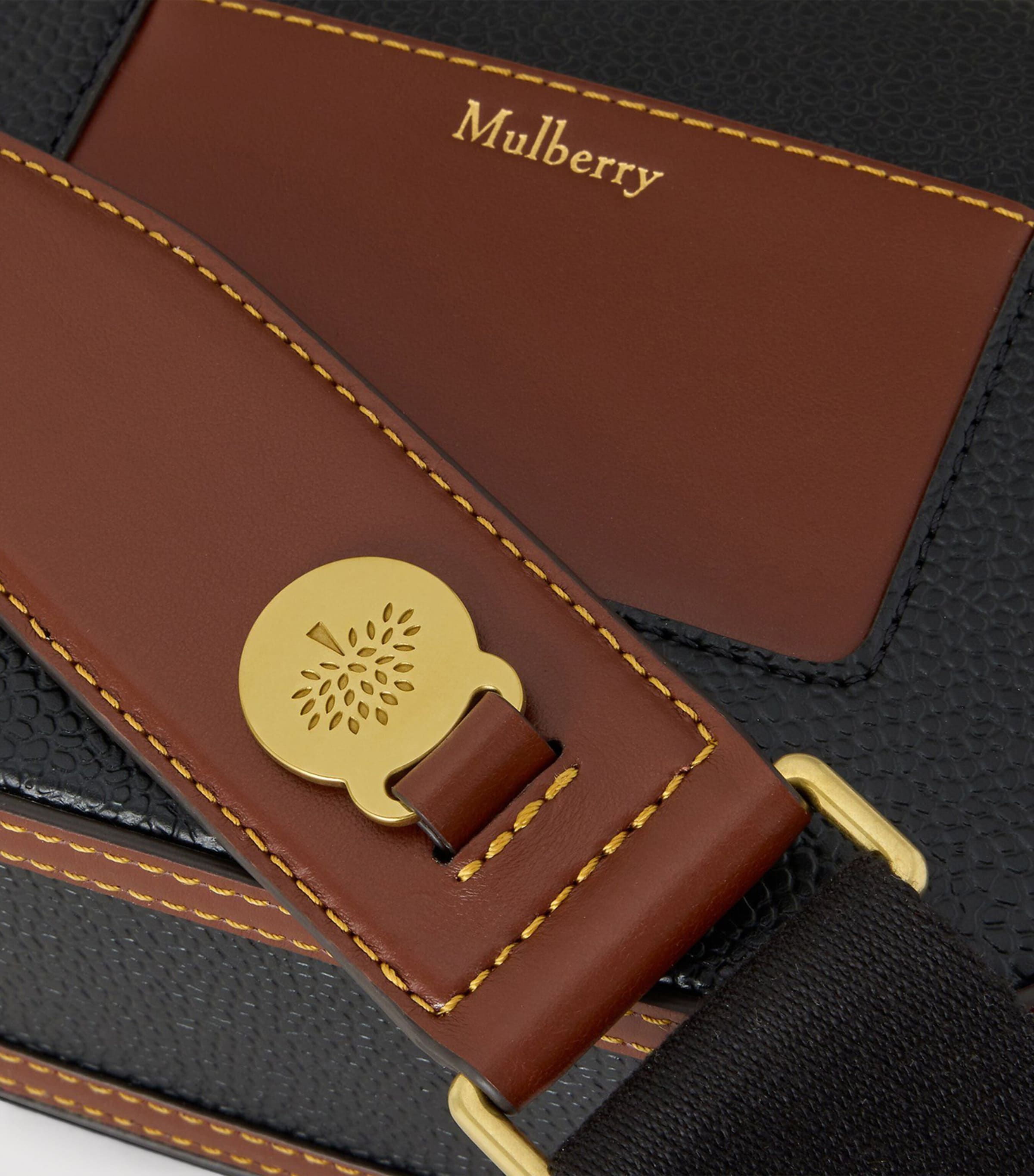 Mulberry Small Darley Cross-Body Bag Black Cognac Image 6