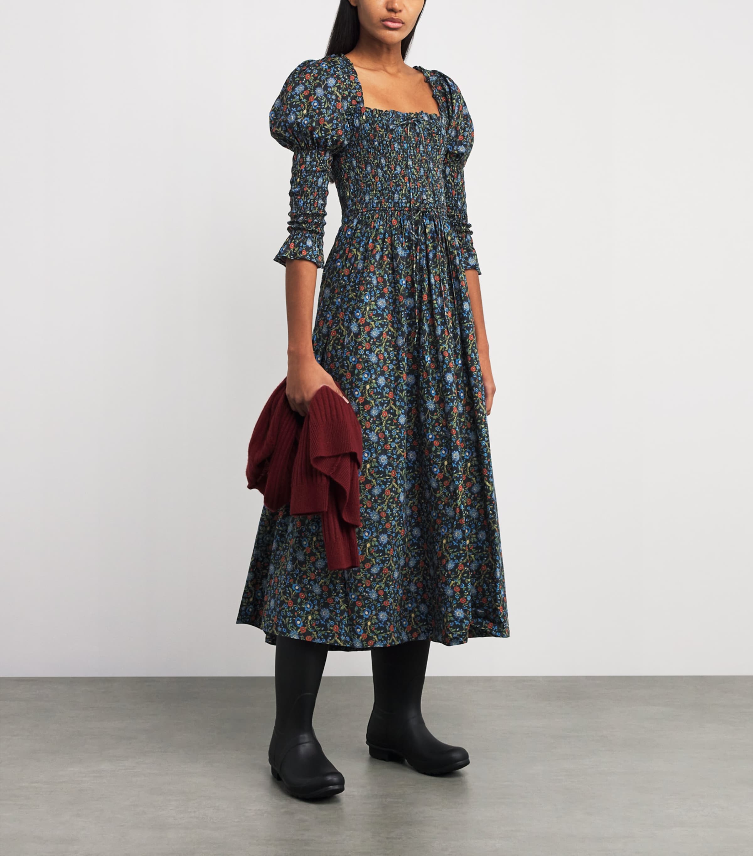 Cotton Bijou Maxi Dress NOIR PRARI DE MNTGNE Image 2