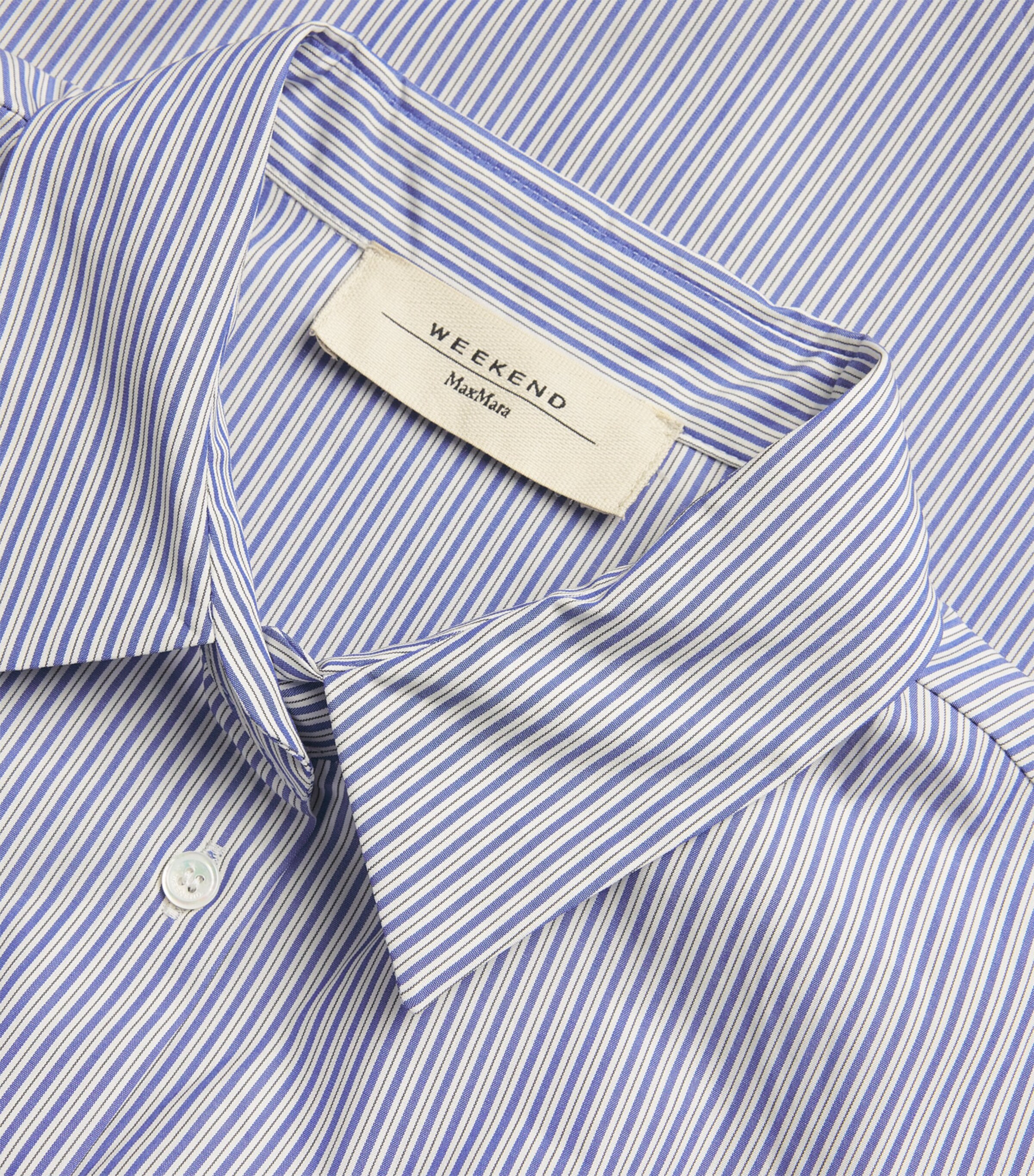 Cotton Stripe Shirt NAVY Image 5