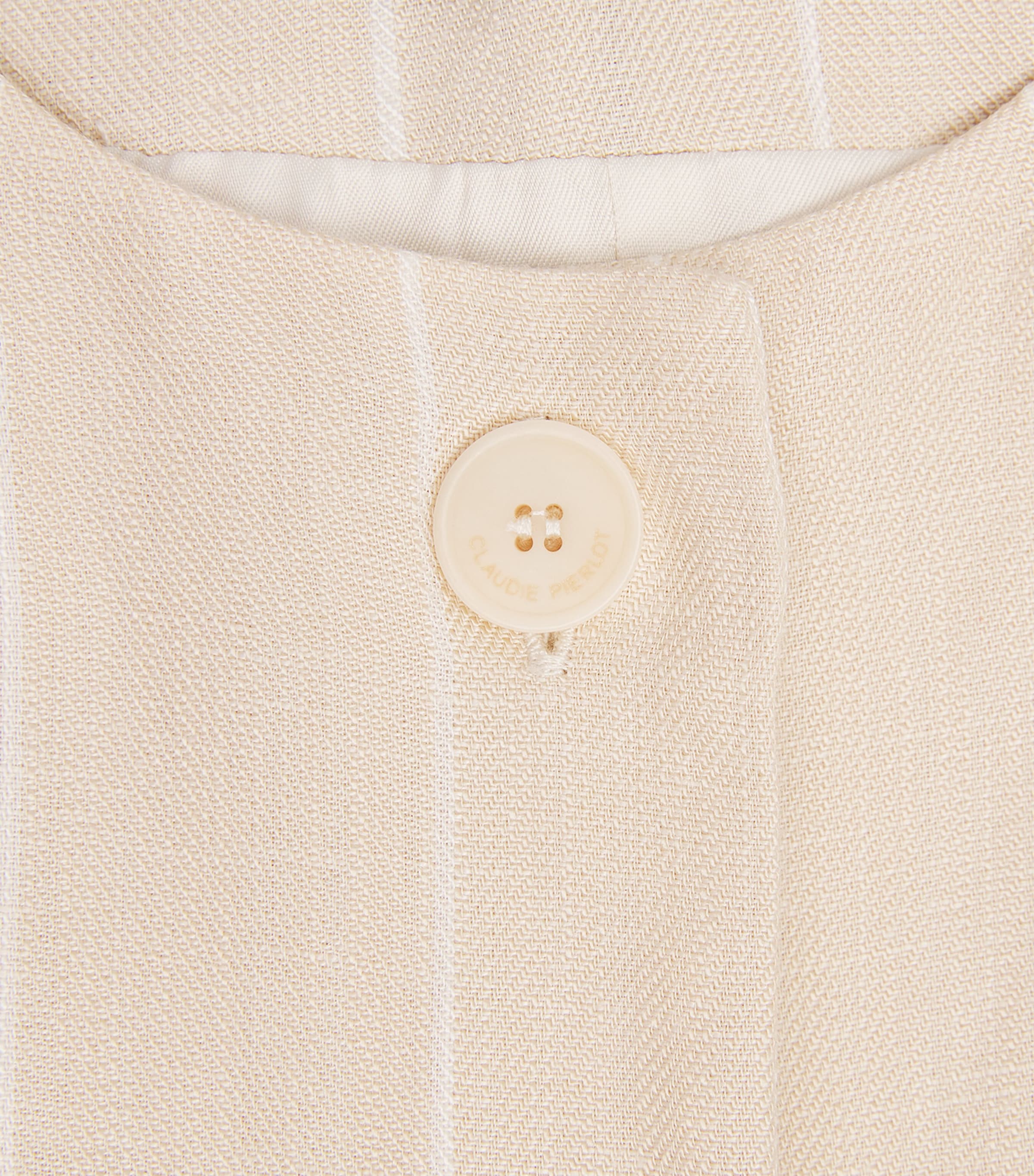 Claudie Pierlot Womens Stripe Mini Dress Sand Image 6