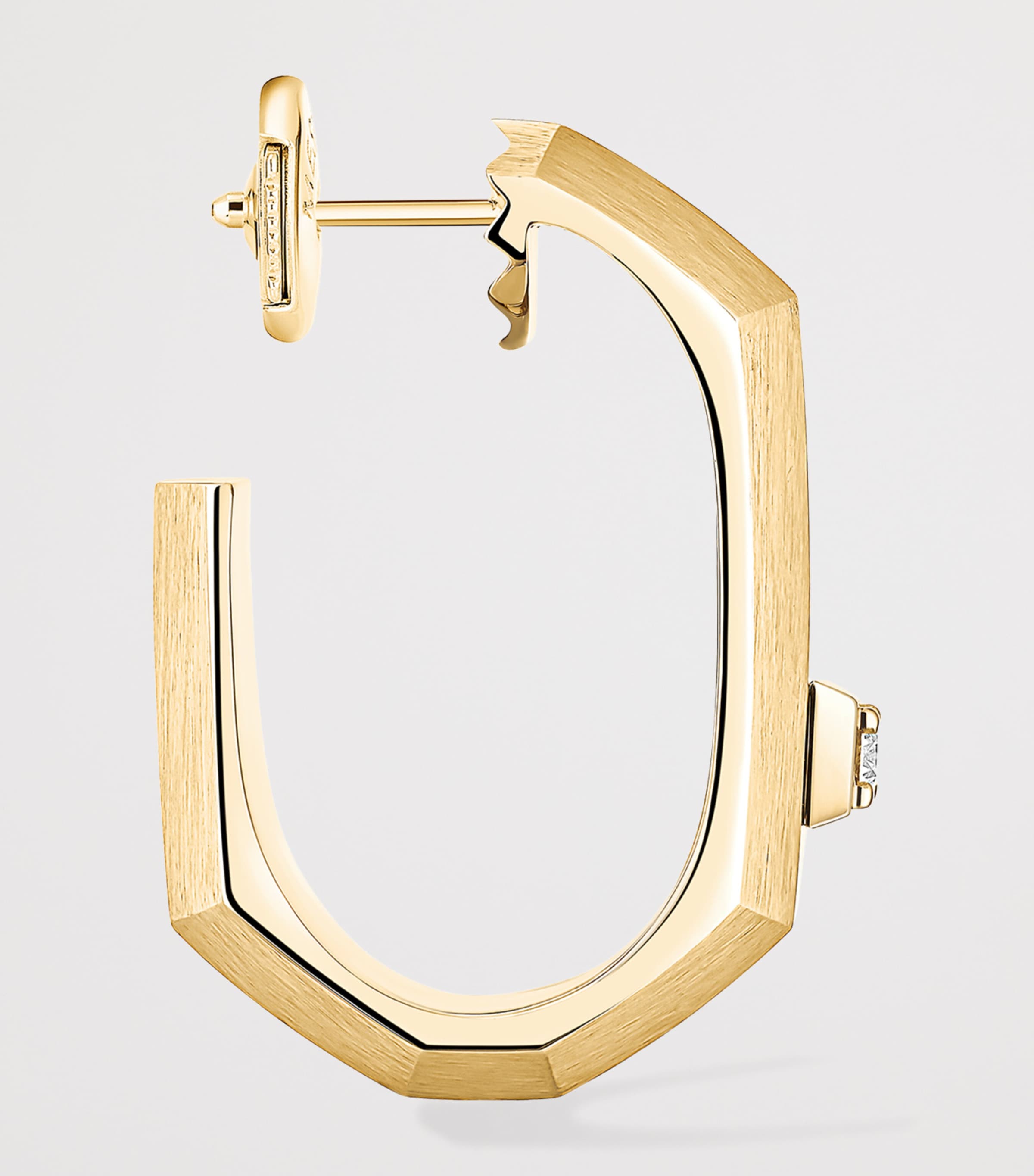 Messika Modernist Medium Yellow Gold and Diamond Single Hoop Earring (0.03ct) Yellow Gold Image 3