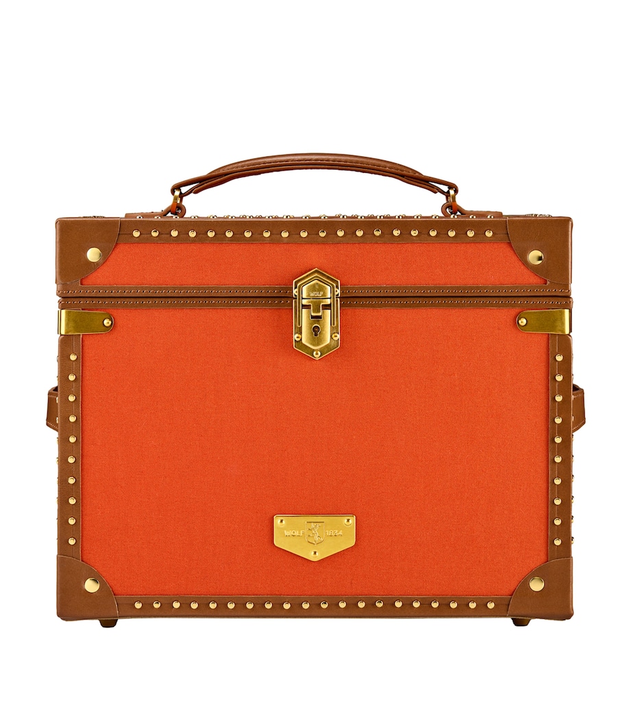 Canvas Ida Trunk Jewellery Box ORANGE Image 1