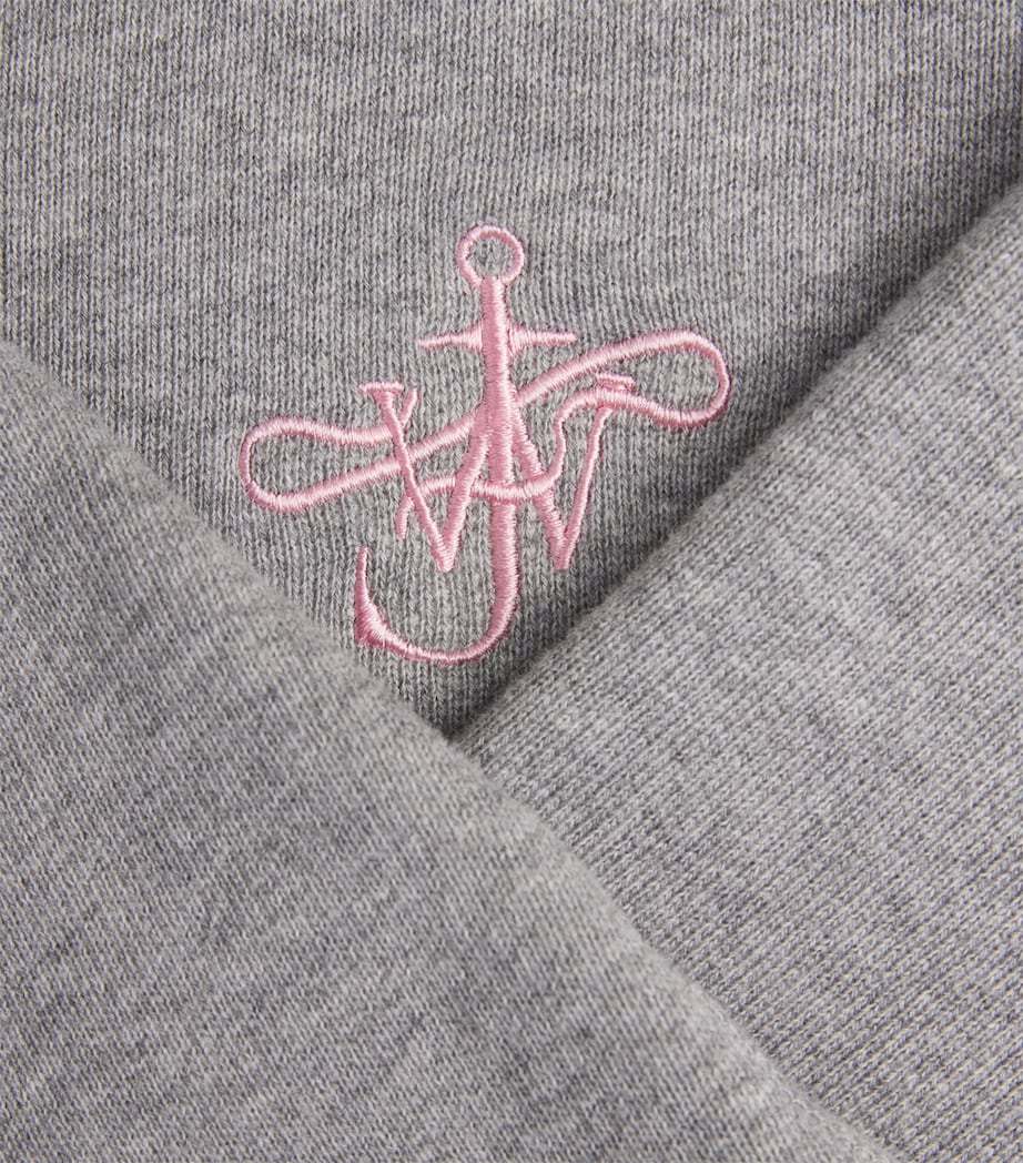 JW Anderson Mens Cotton Ribbon Anchor Sweatshirt Mid Grey Mlang Image 6
