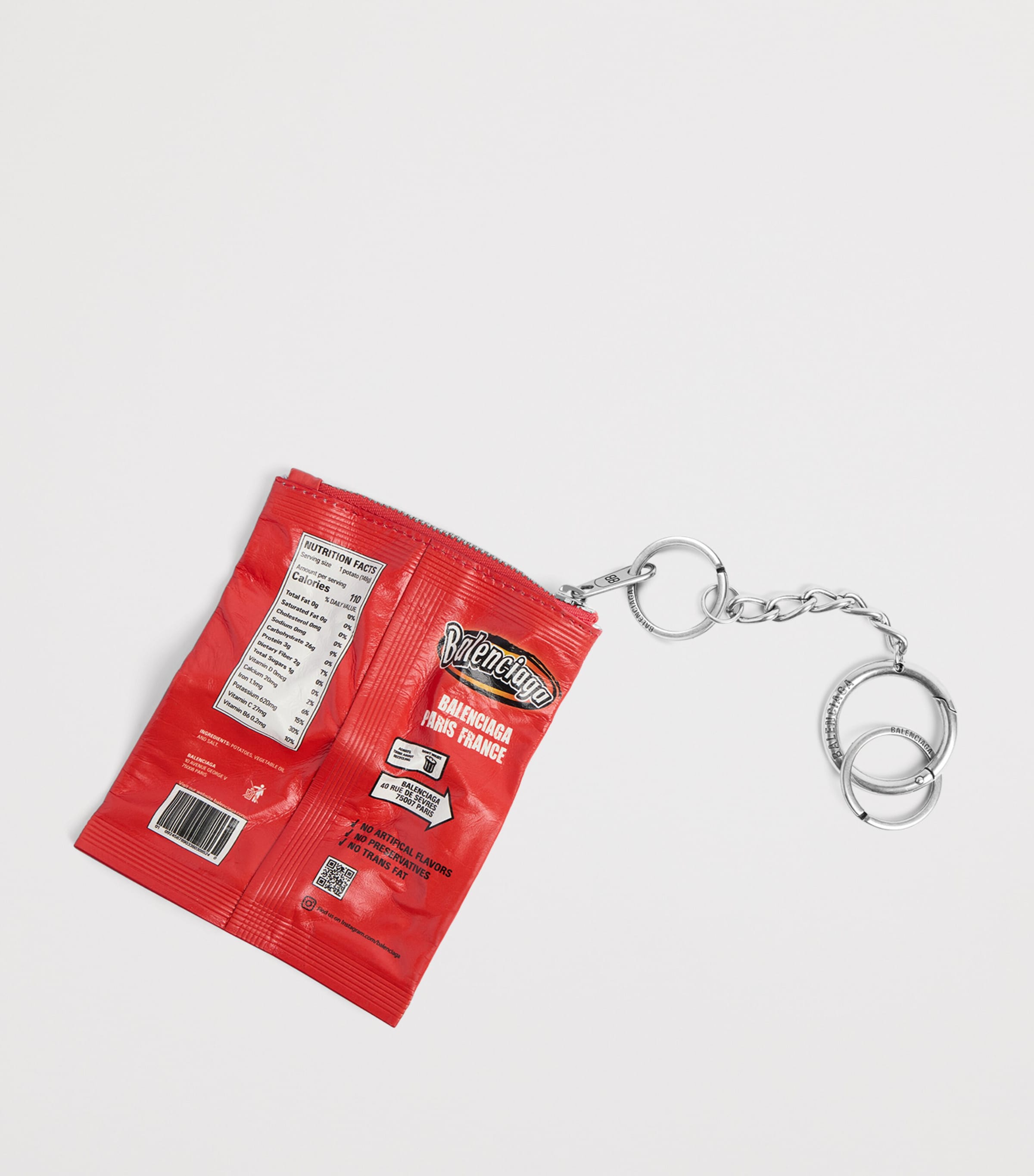 Calf Leather Chips Keyring 6450 Image 2
