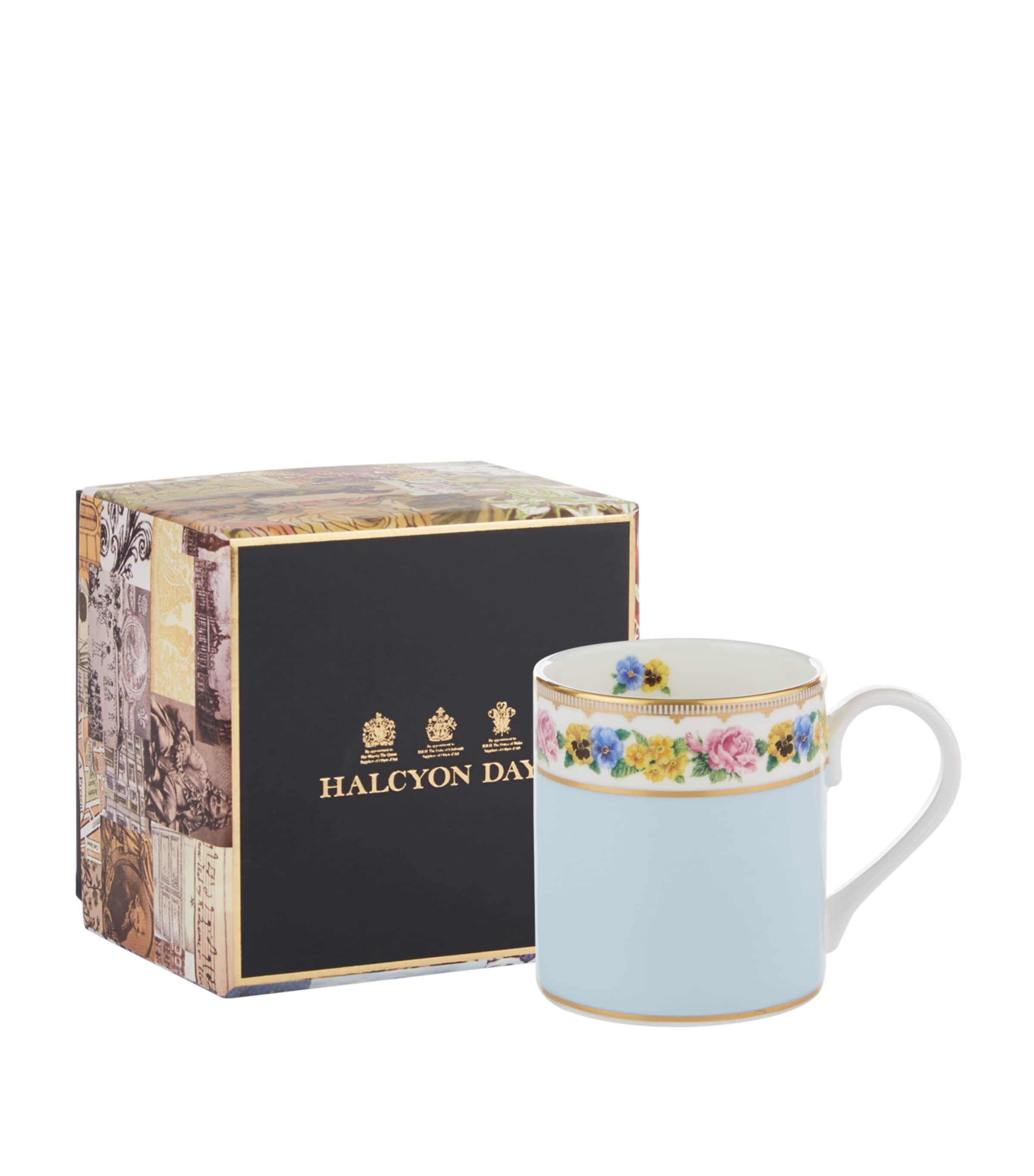 Halcyon Days Shell Garden Floral Mug
