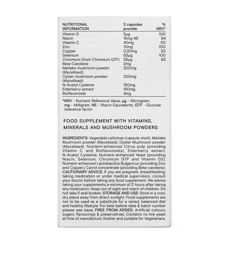 Wild Nutrition General Living Food-Grown Immune Support (60 Capsules) Image 3