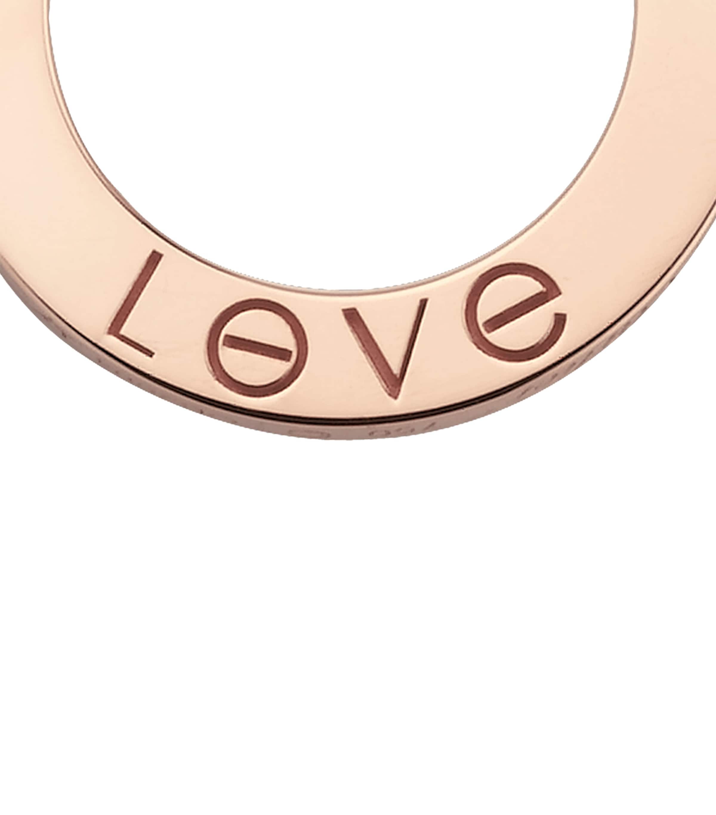 Rose Gold and Diamond LOVE Necklace ROSE GOLD Image 7