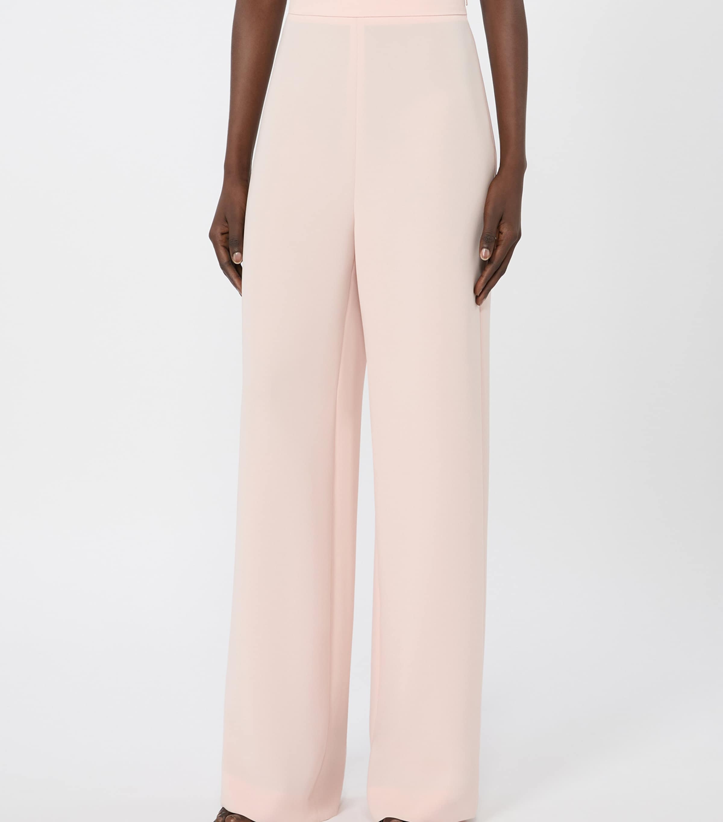 Max Mara Womens Wide-Leg Tailored Trousers Pink Image 3