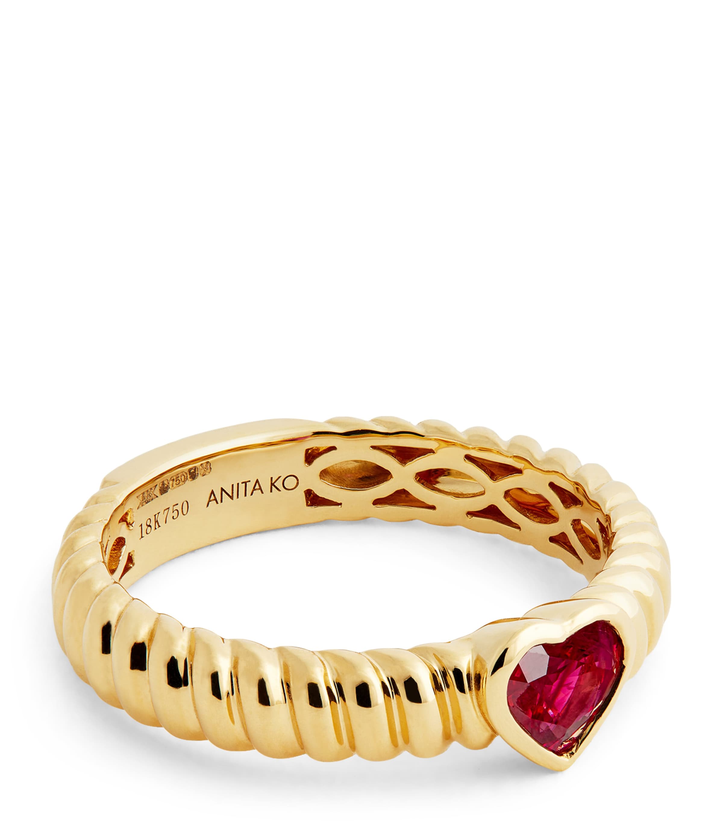 Anita Ko Yellow Gold And Ruby Zoe Ring In Gold