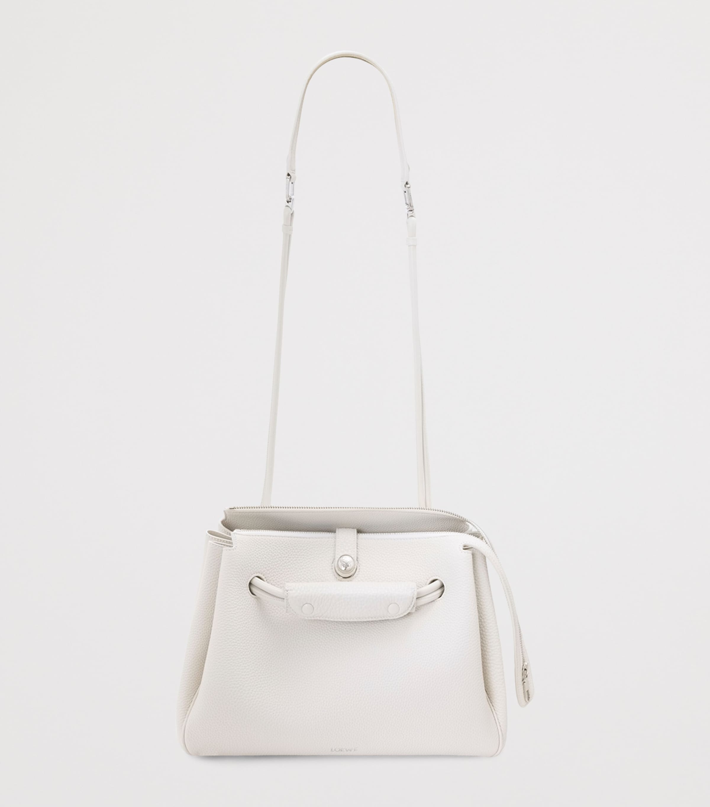LOEWE Medium Calfskin Madrid Shoulder Bag Soft White Image 8