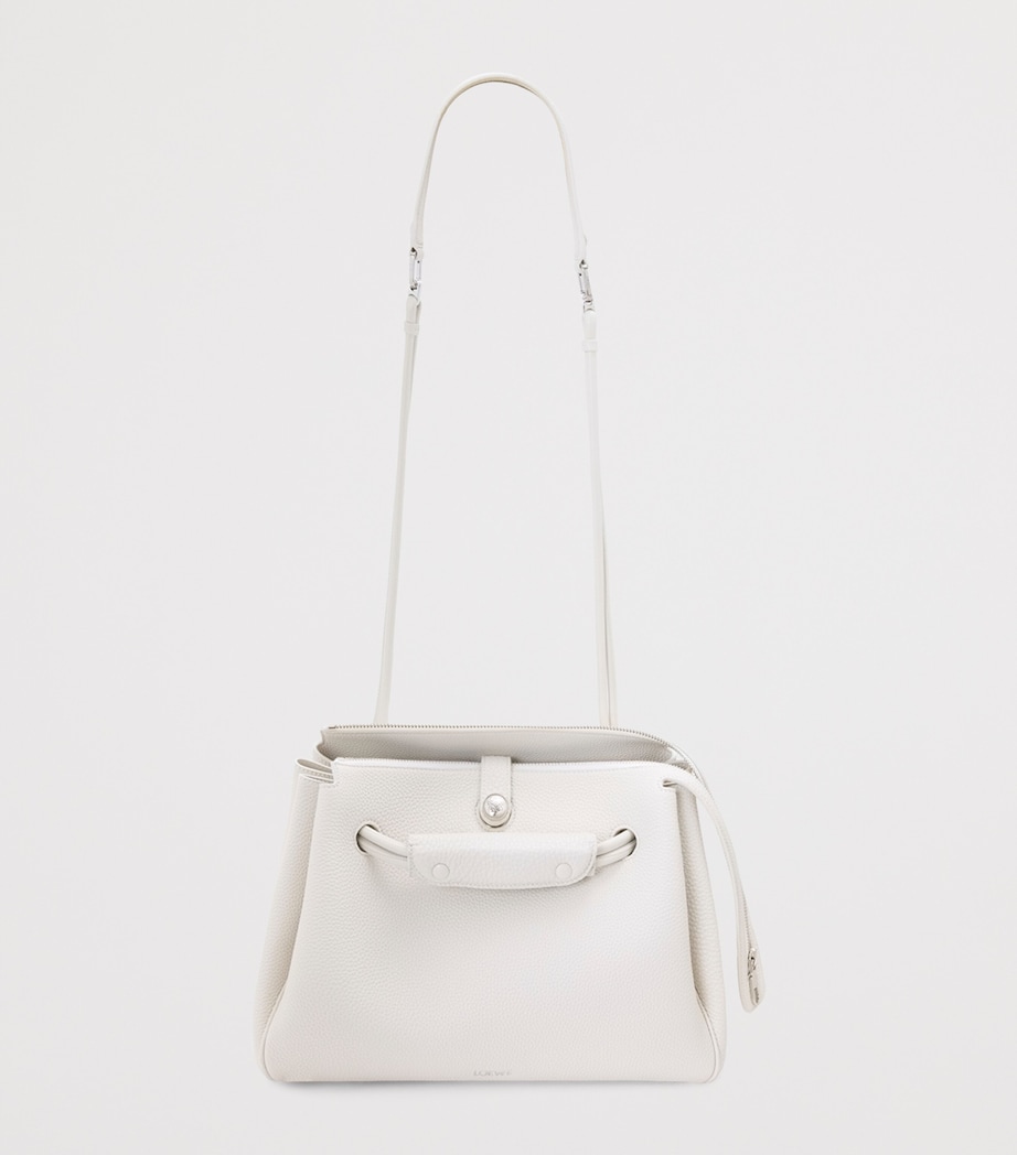 Medium Calfskin Madrid Shoulder Bag SOFT WHITE Image 8