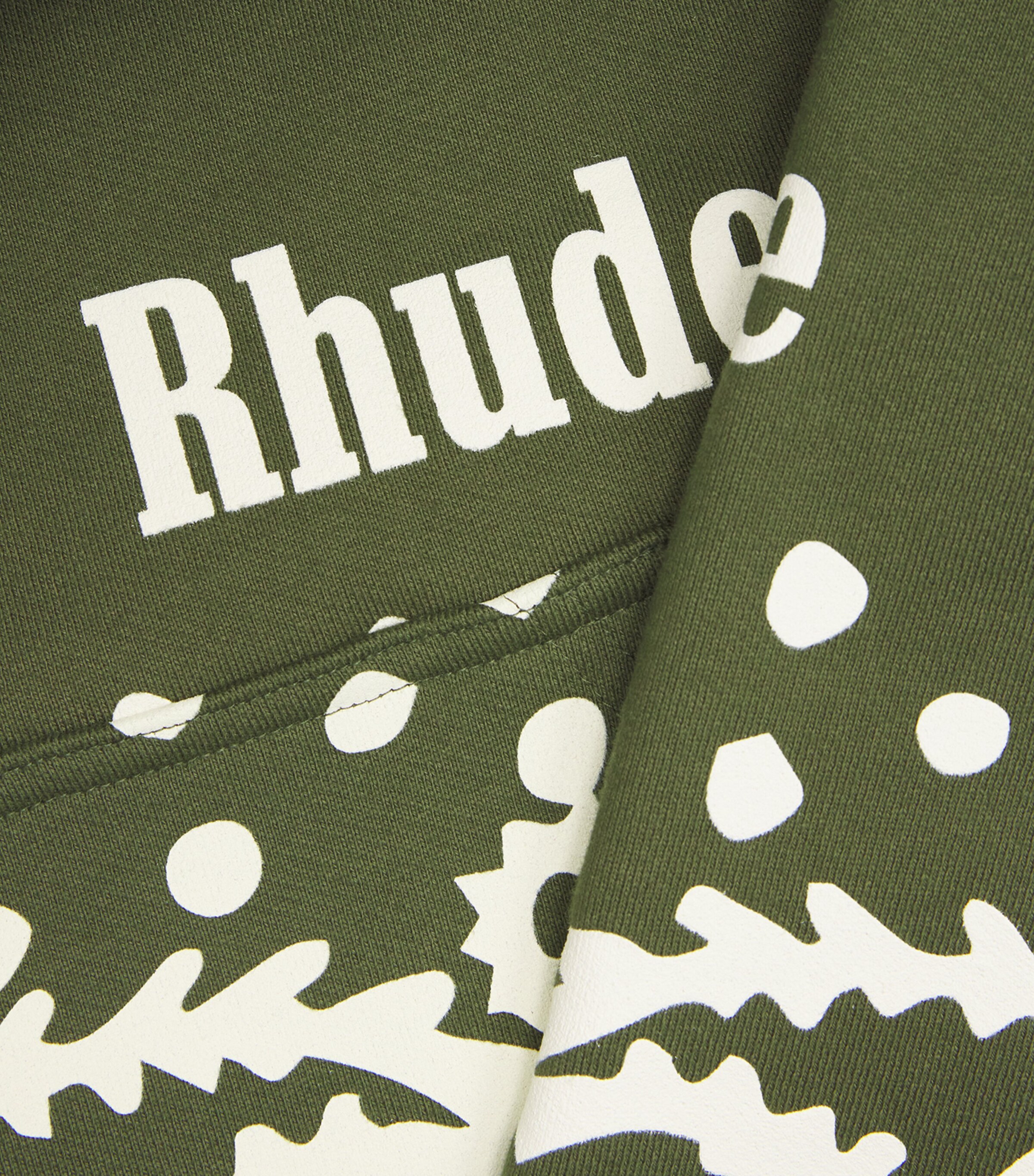 Bandana Print Hoodie OLIVE 0024 Image 5