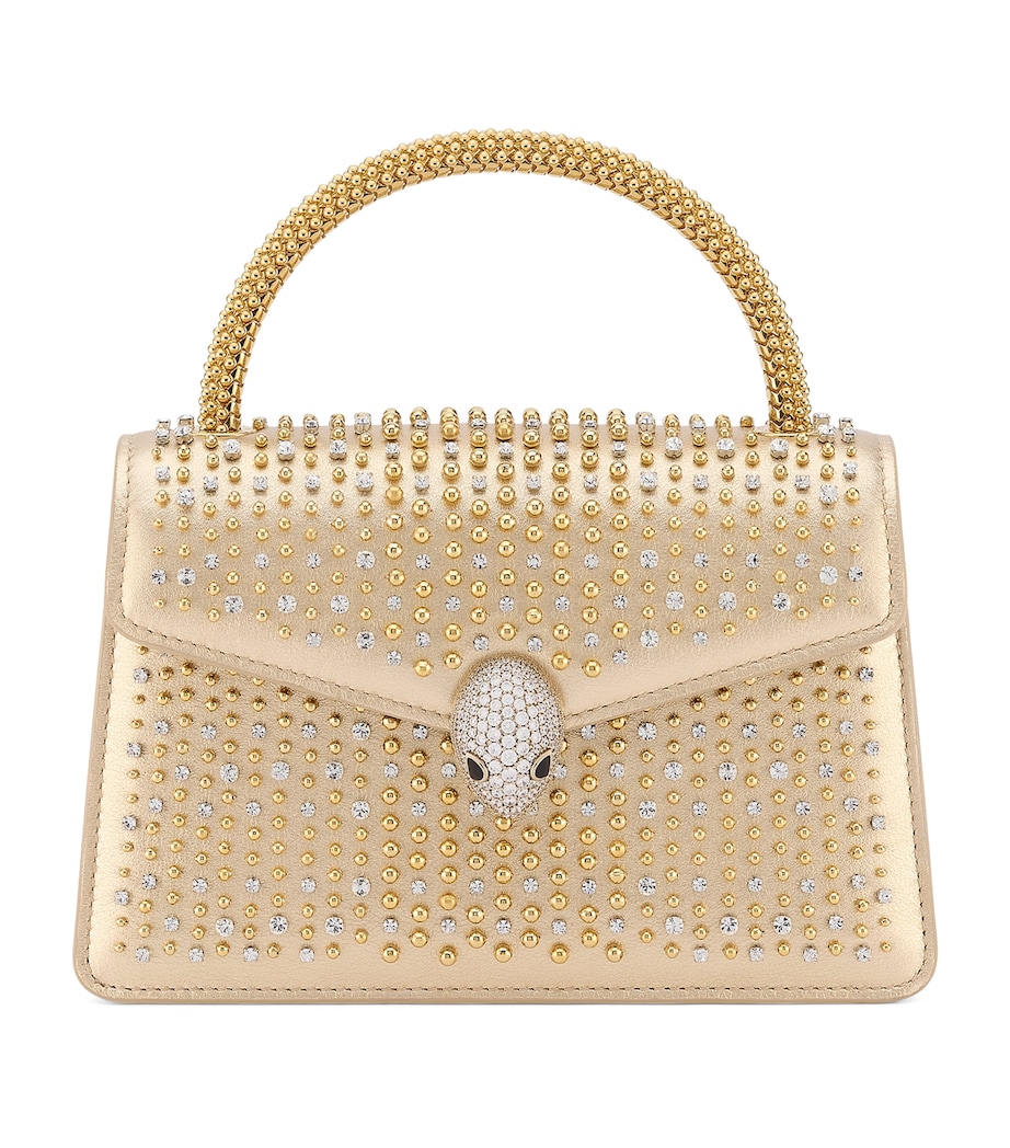 Mini Leather Serpenti Pallini Top-Handle Bag GOLD Image 1