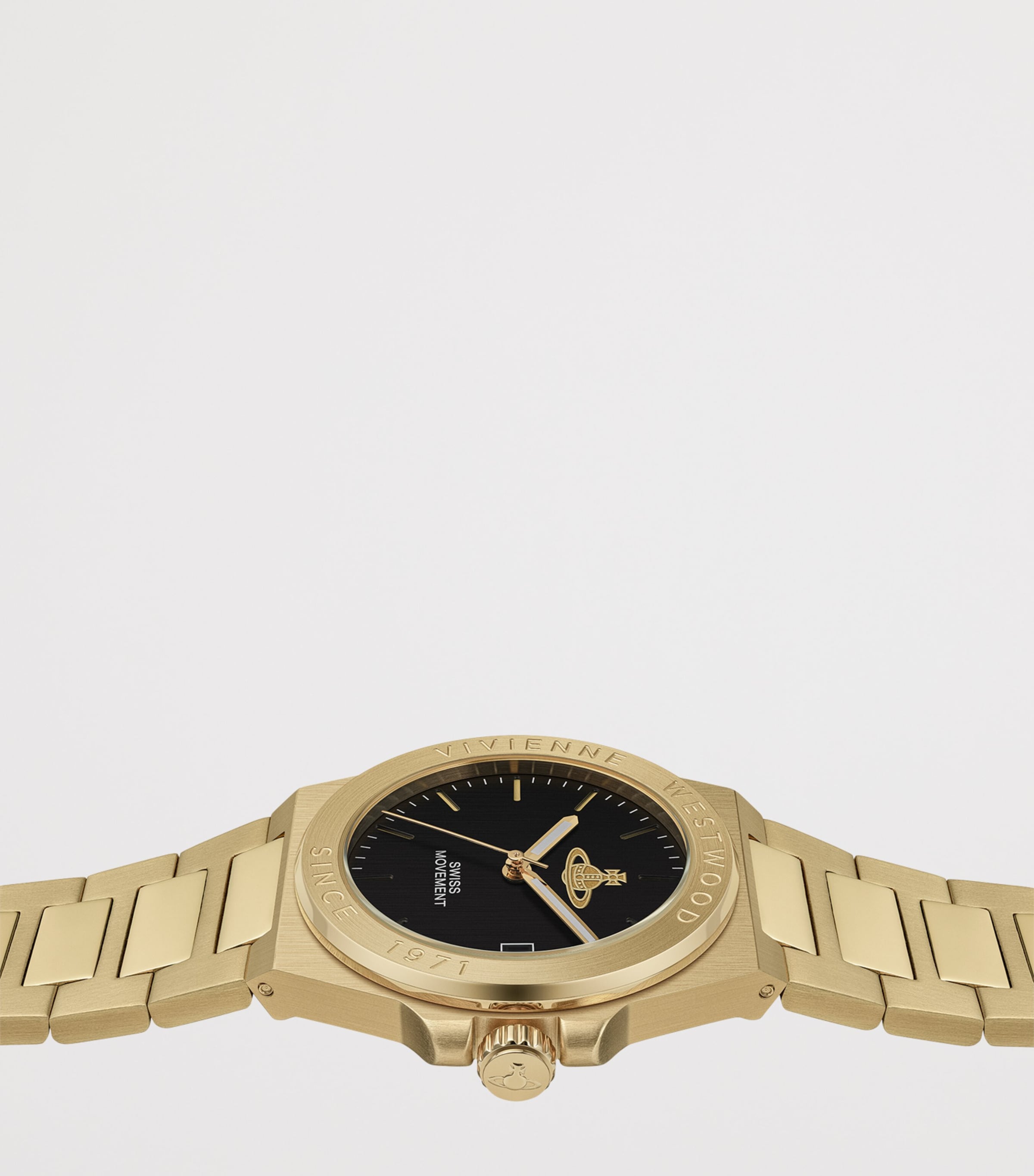 Vivienne Westwood Stainless Steel Hanwell Watch 37mm Blck Gld Image 3