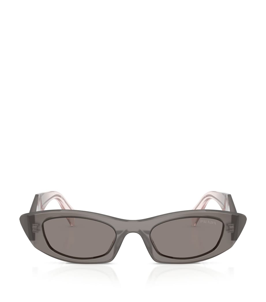 Prada Acetate Oval Sunglasses Grey Image 1
