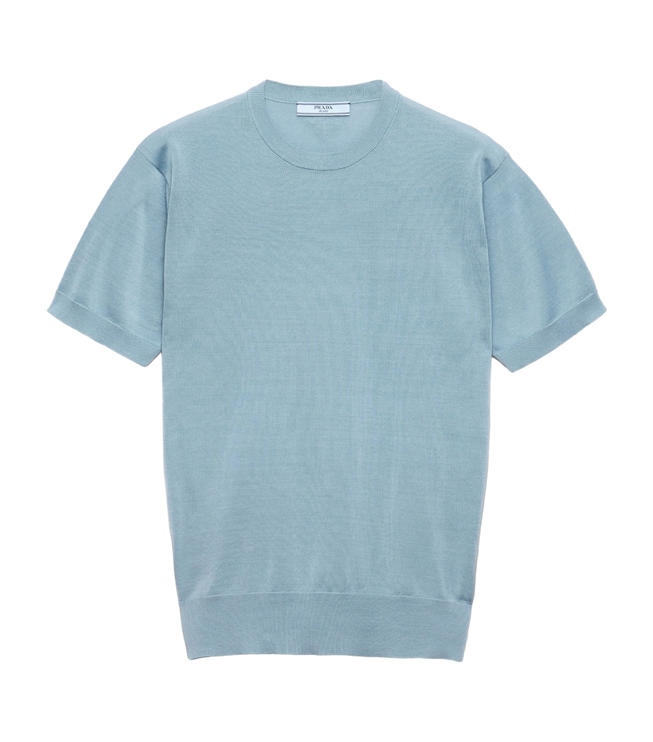 Cotton Short-Sleeve Sweater F0154 Image 1