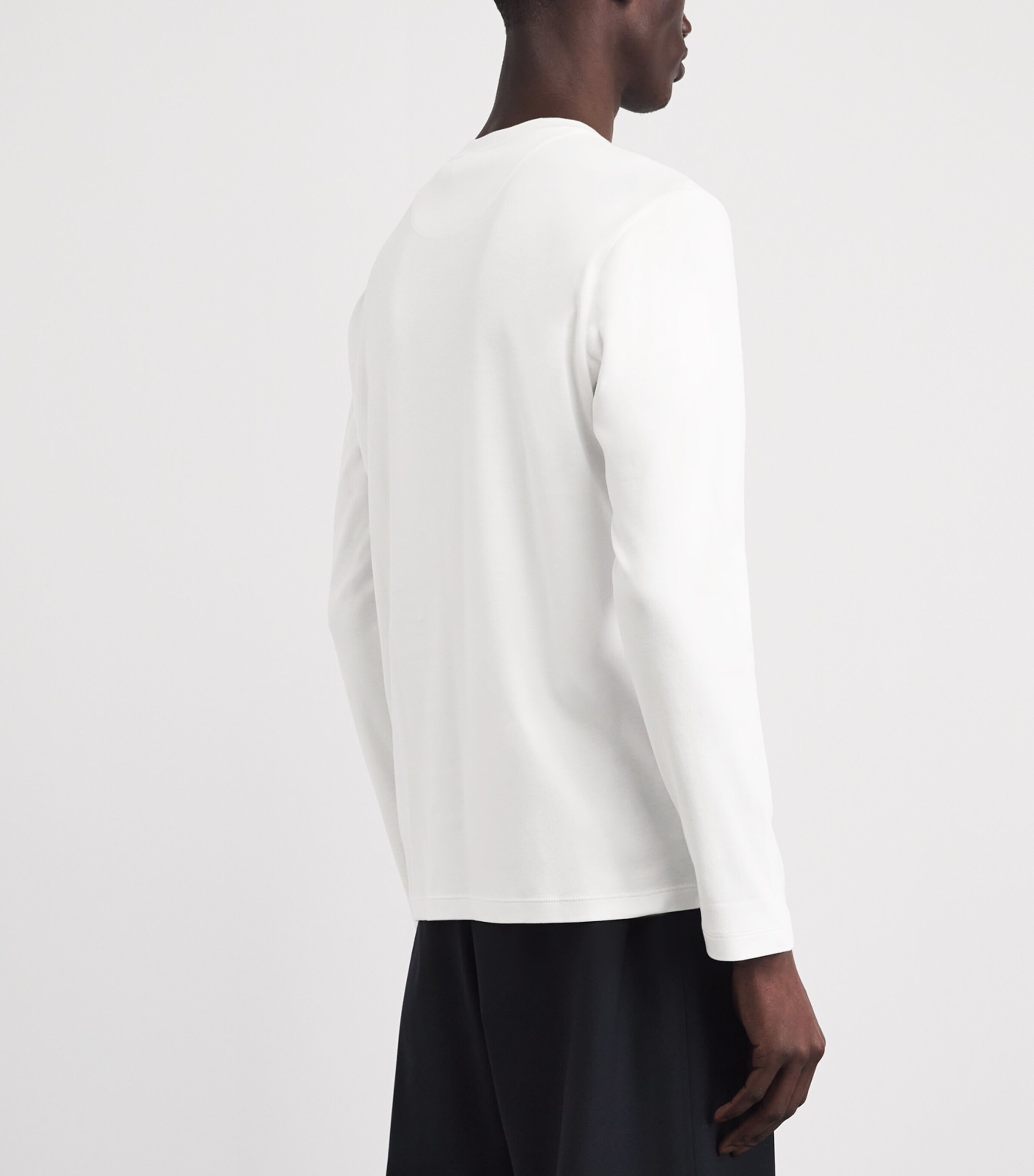 Brioni Mens Sea Island Cotton Long-Sleeve T-Shirt Image 5
