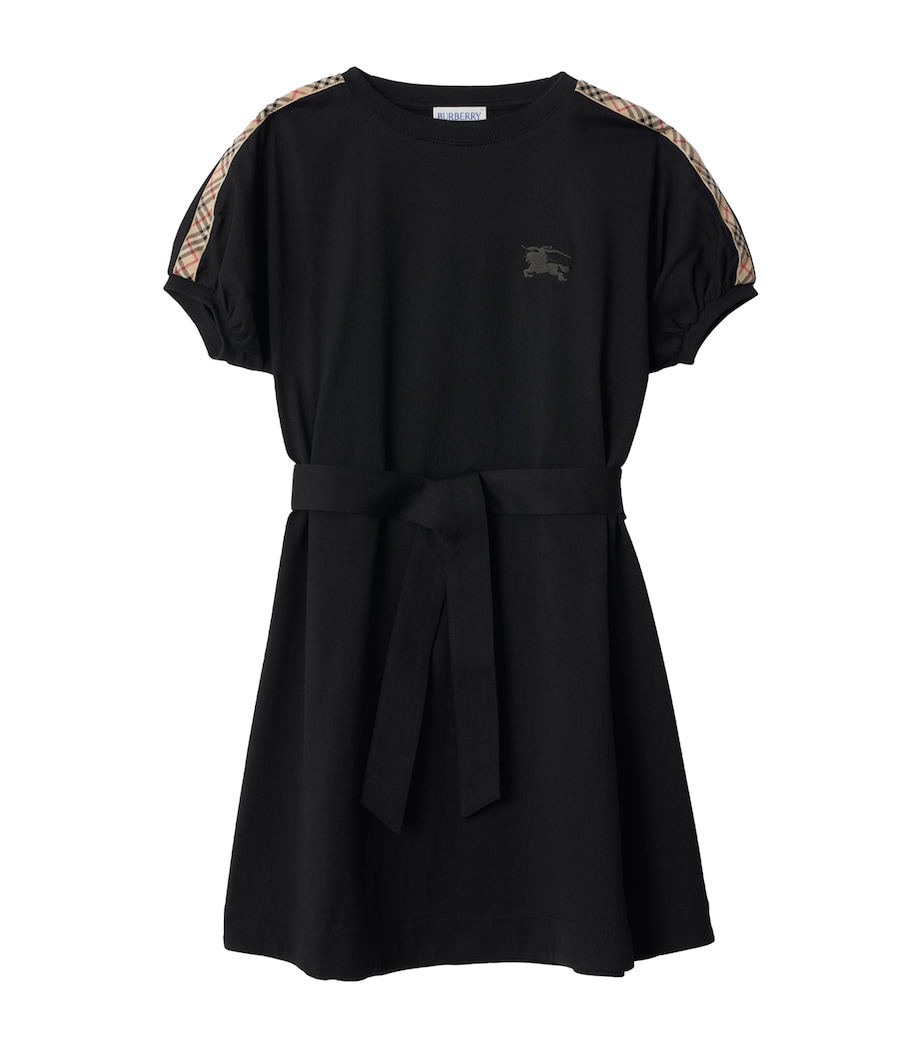 Cotton T-Shirt Dress (3-12 Years) BLACK Image 1