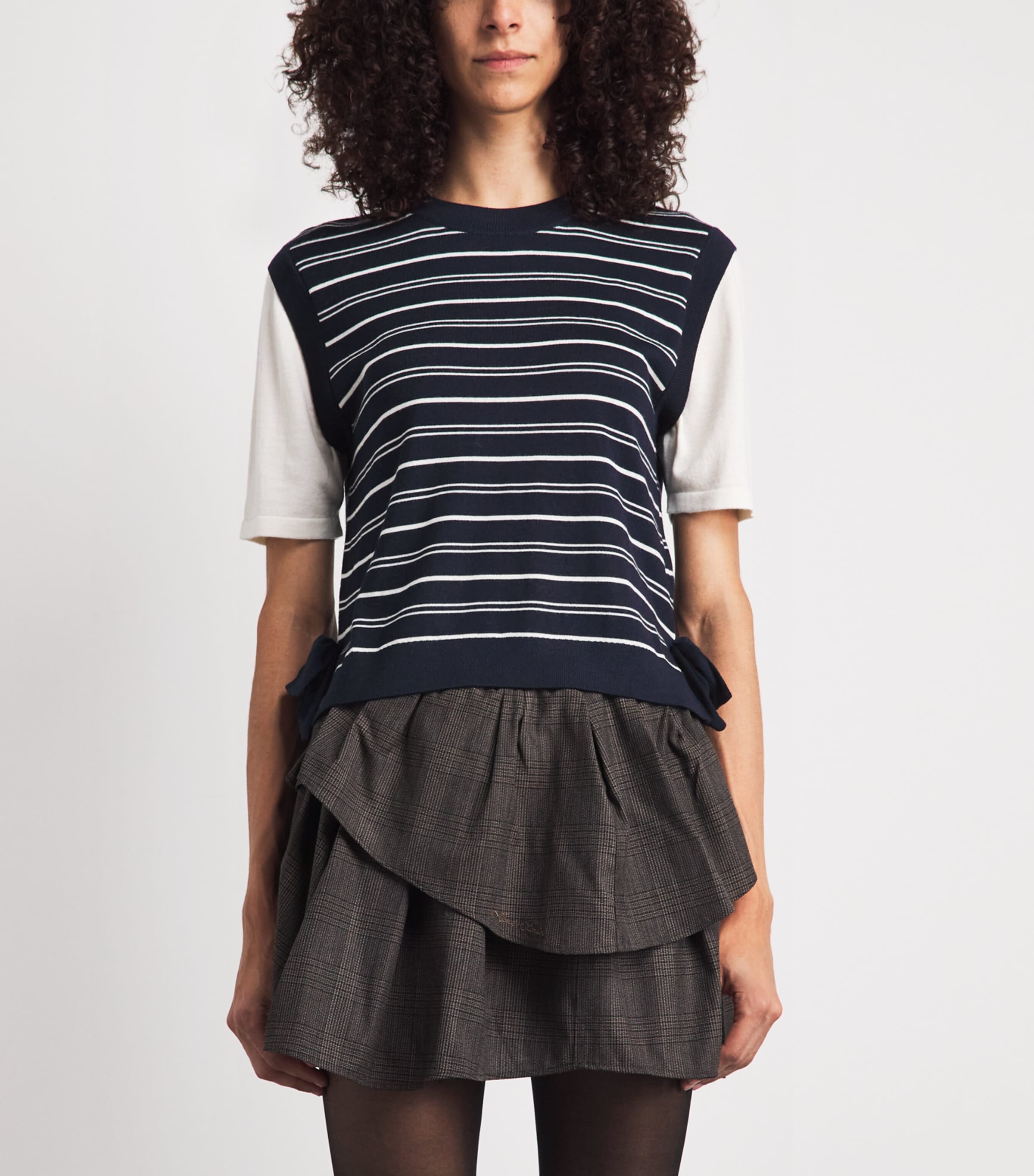 Claudie Pierlot Womens Wool-Blend 2-in-1 Sweater Dual Color Image 4