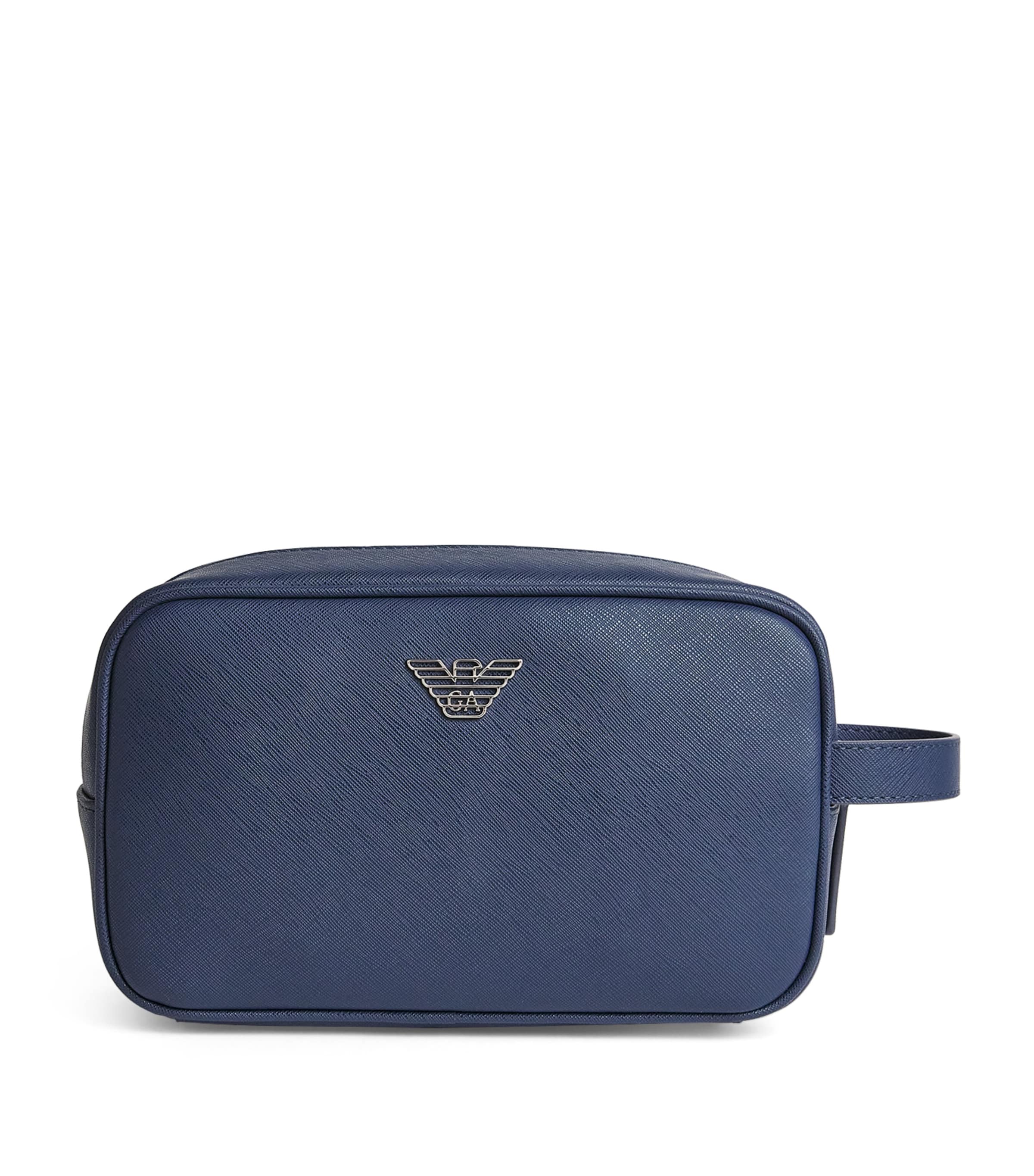 Emporio Armani Regenerated Saffiano Eagle Wash Bag Image 1