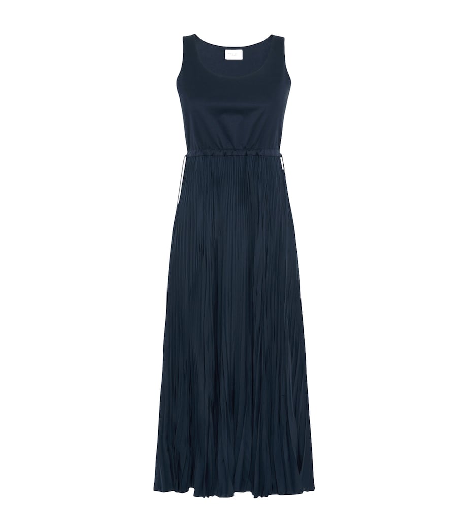 Weekend Max Mara Womens Pleated Maxi Dress Navy Image 1