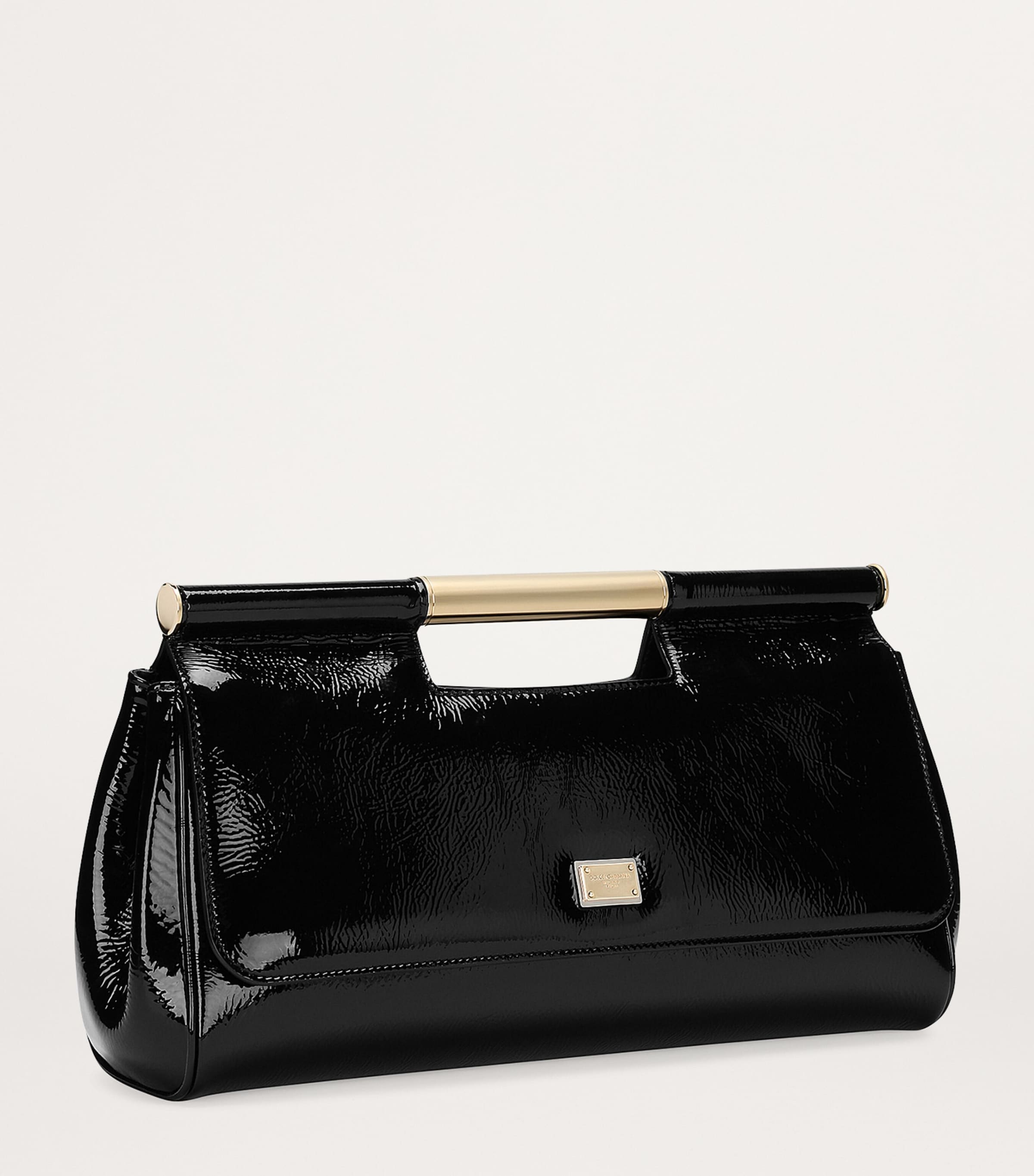 Leather Sicily Clutch Bag 80999-BLACK Image 3