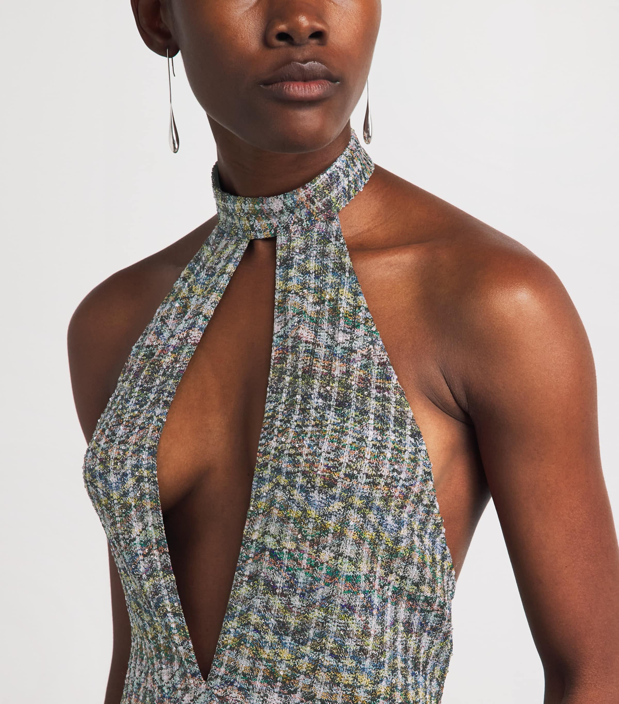 missoni cut out-detail sequinned dress Missoni cut out back degrade knit cocktail dress sz US S-M /IT 44 $1195  Italy