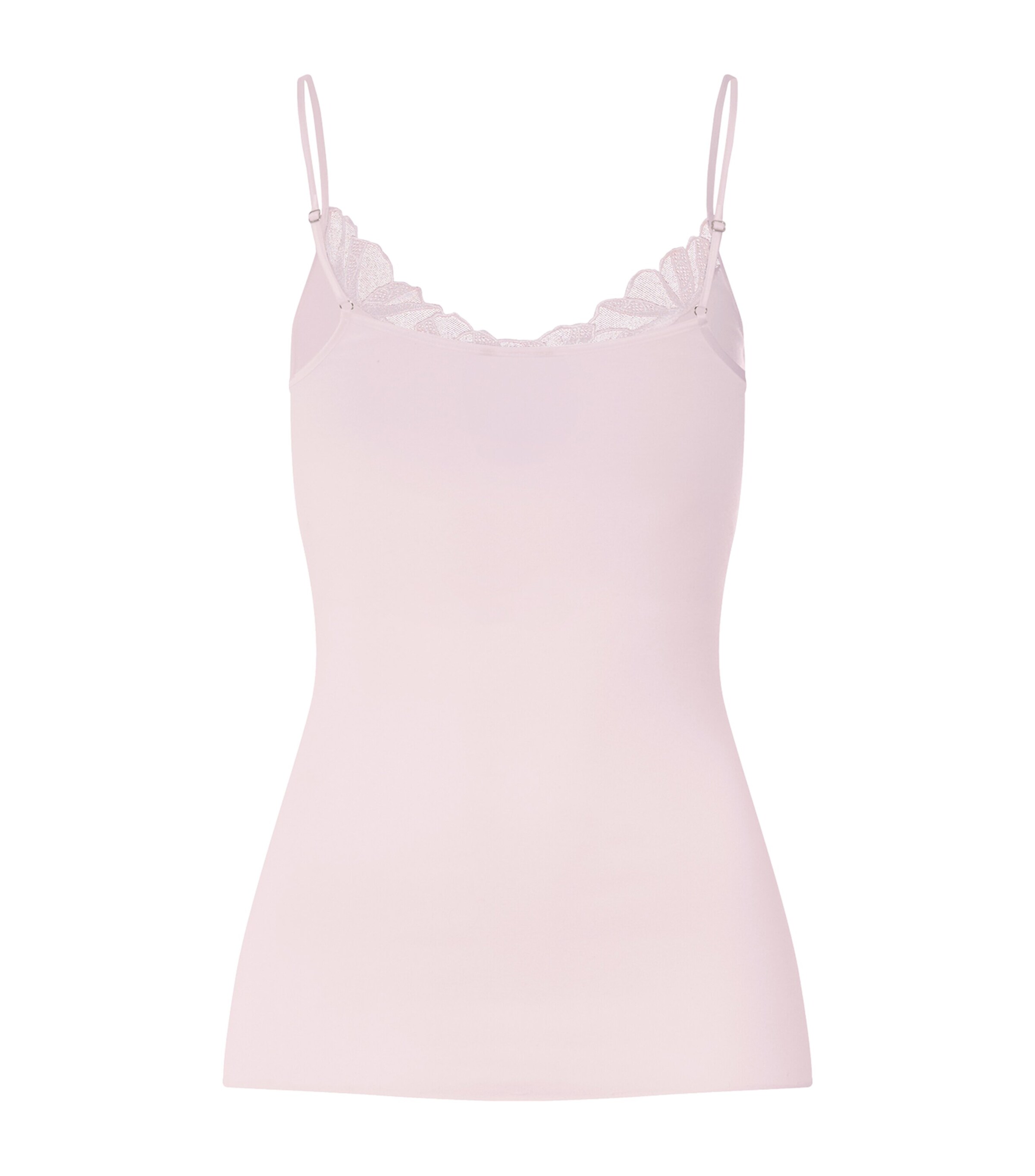 Hanro Womens Cotton Rosaria Tank Top Rose Bath Image 3