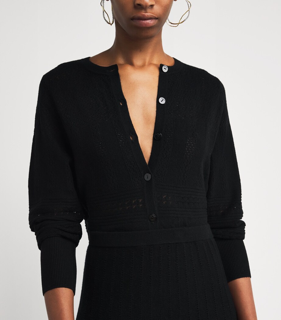 Wool-Cashmere Trio Cardigan 1001 NOIR Image 5