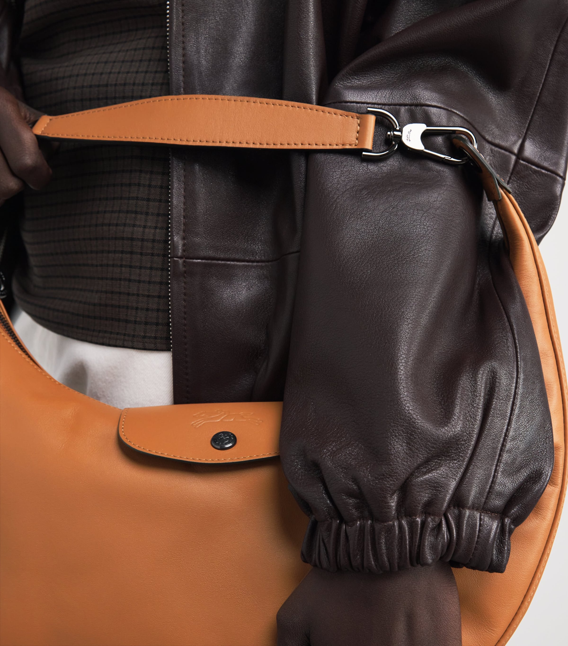 Small Leather Le Pliage Xtra Top-Handle Bag M19 CASHEW Image 5