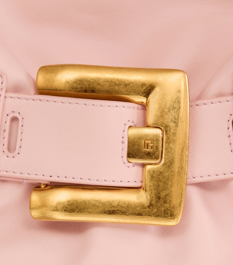 Balmain Medium Leather Anthem Shoulder Bag Rose Pale Image 5