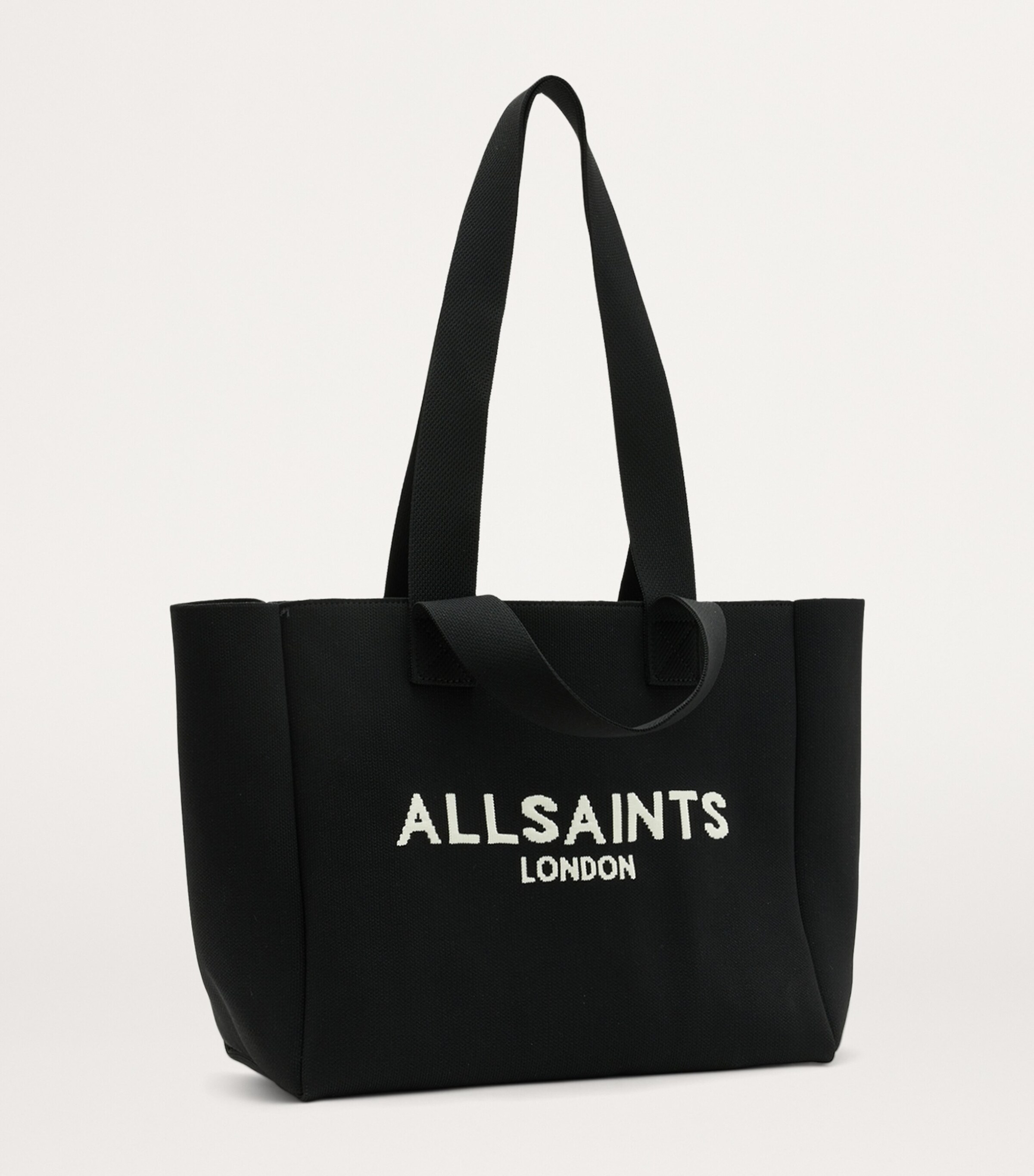 AllSaints Medium Izzy Logo Tote Bag Black Image 3