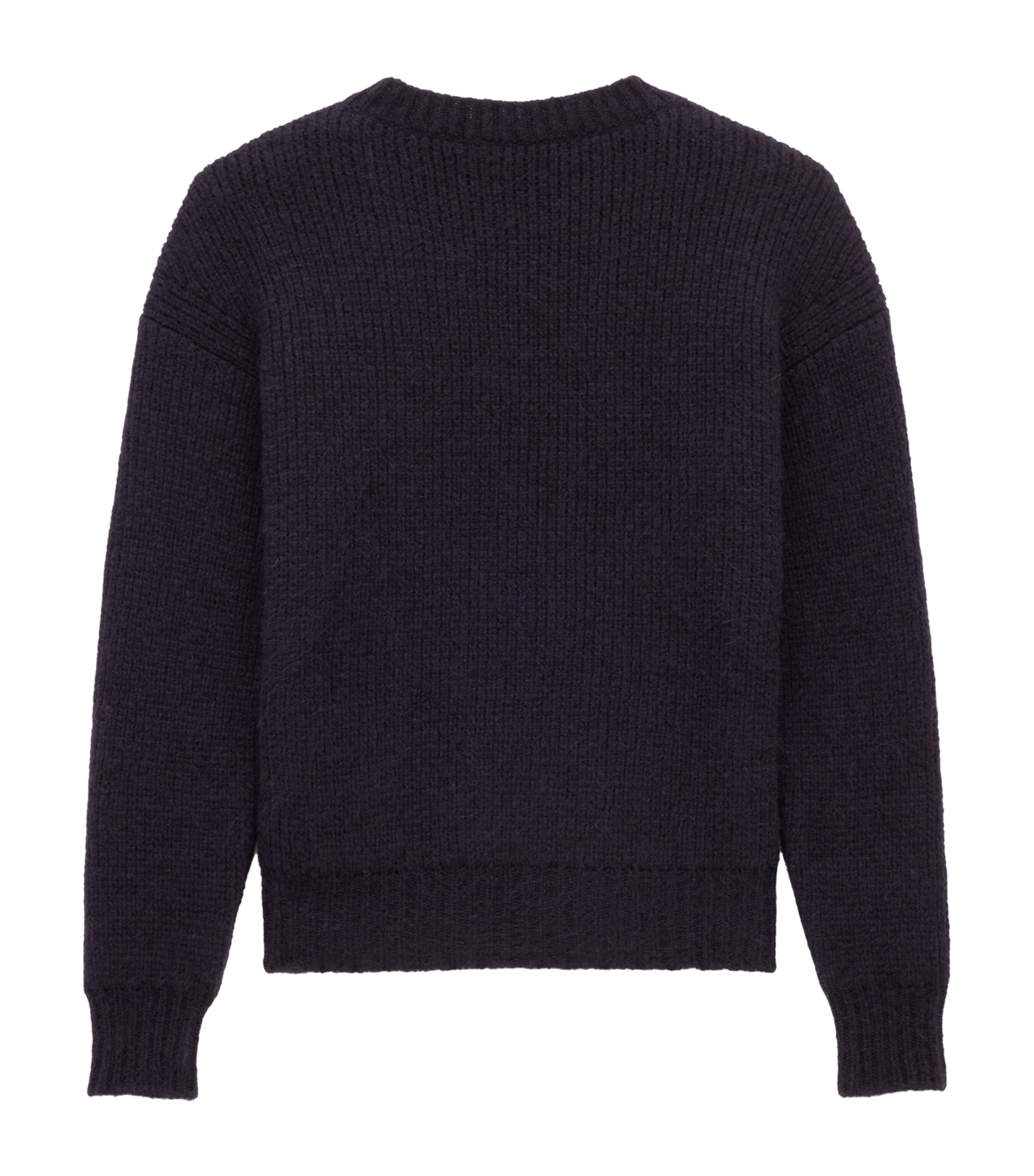 Saint Laurent Blue Alpaca Wool-Blend Crew-Neck Sweater | Harrods US