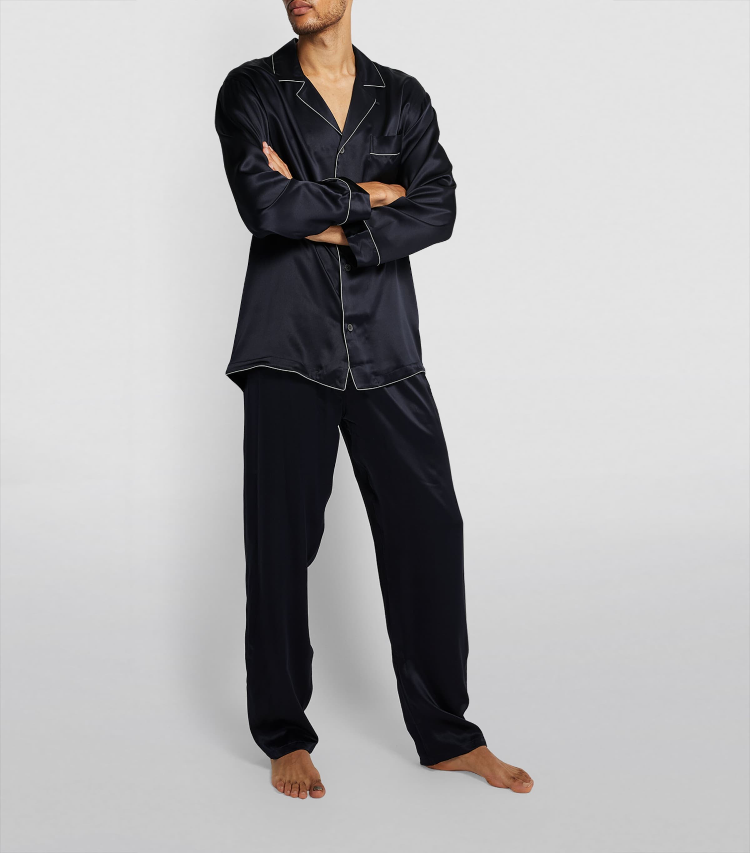 Silk Pyjama Set 447 NAVY Image 2