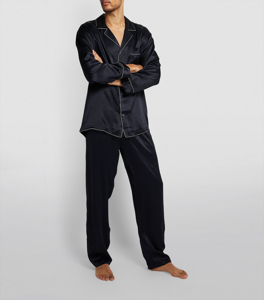 Silk Pyjama Set 447 NAVY Image 2