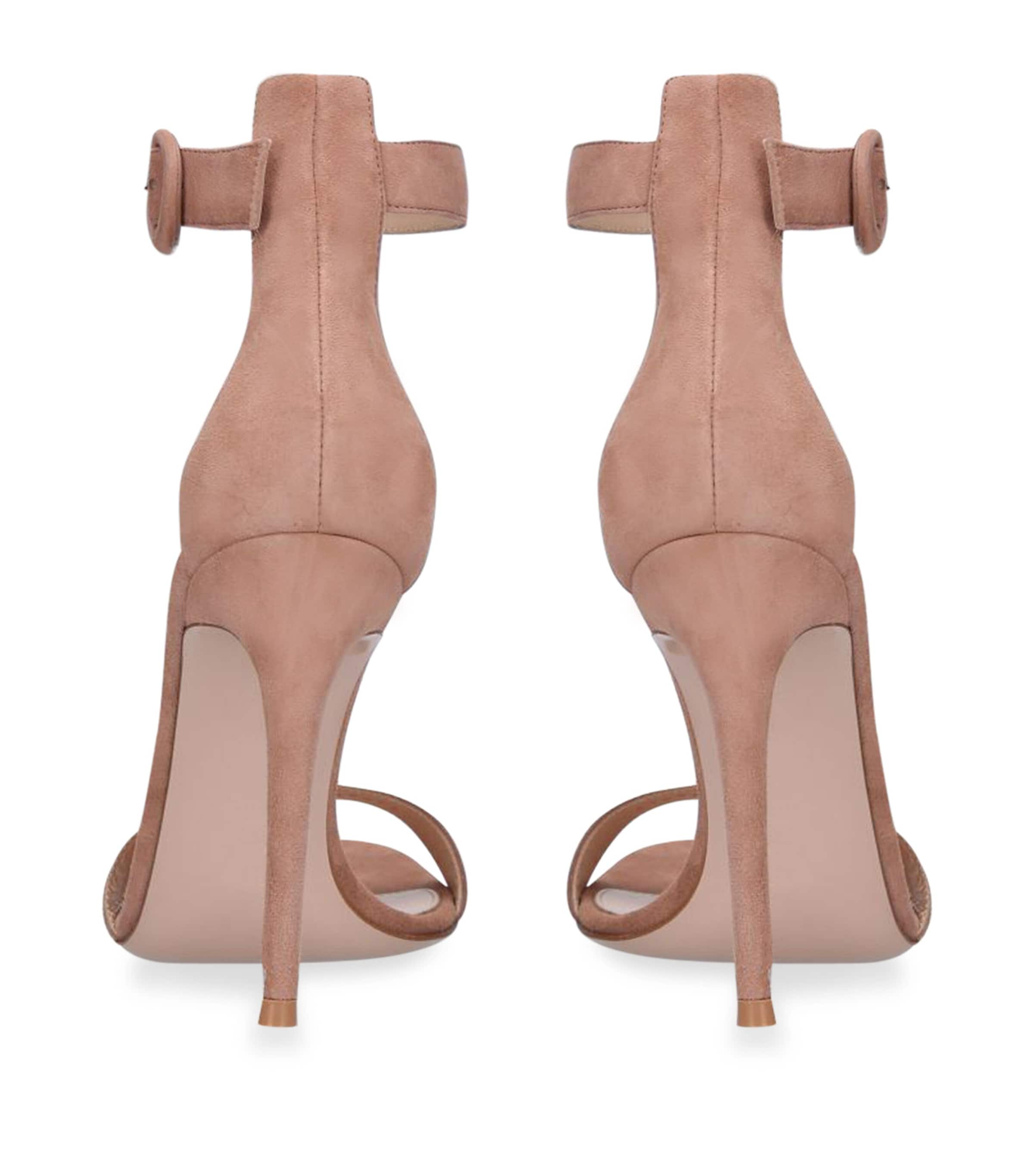 Suede Portofino Heeled Sandals 105 NUDE Image 2